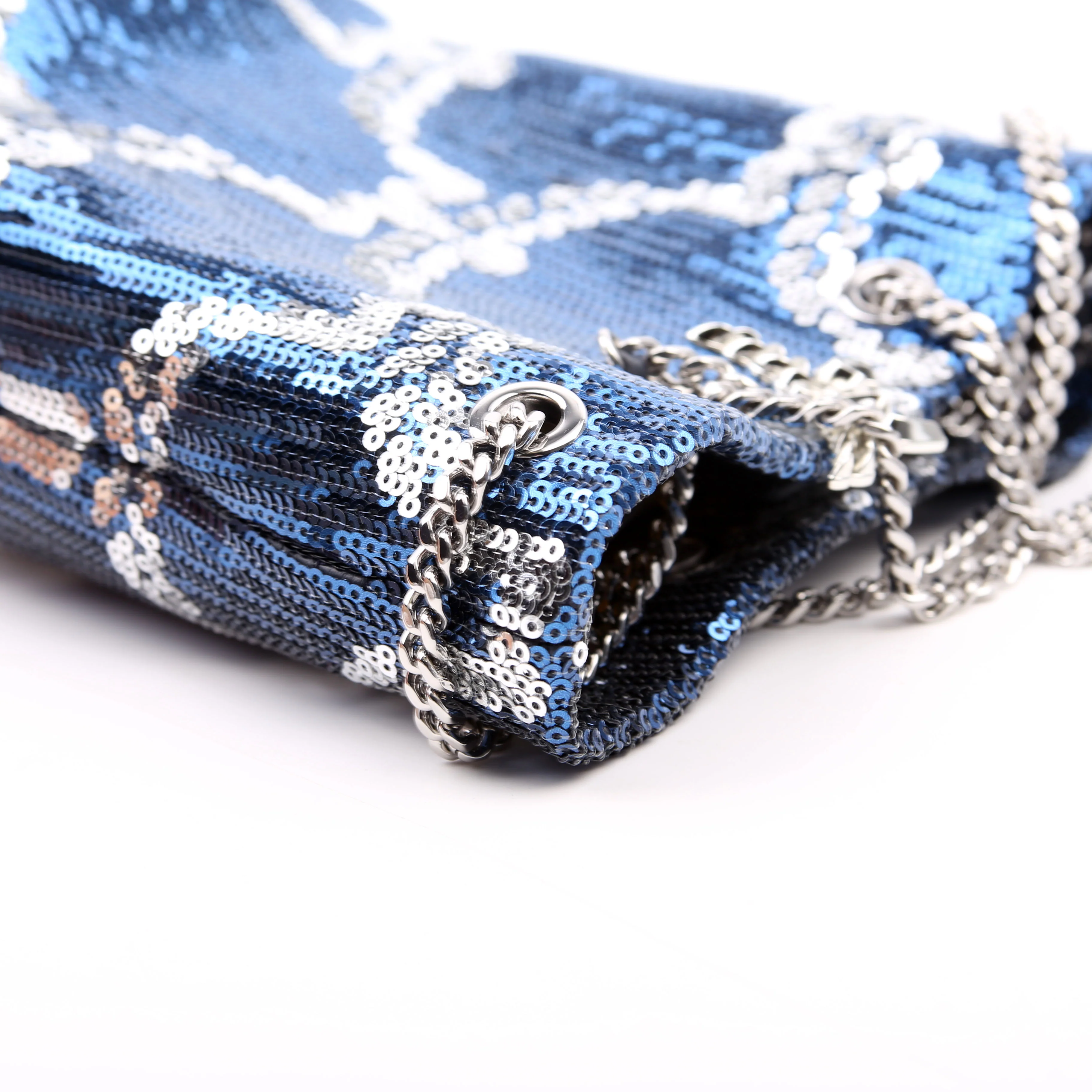 Himmel Sequin Bucket Bag Blue/Silver - Image 8