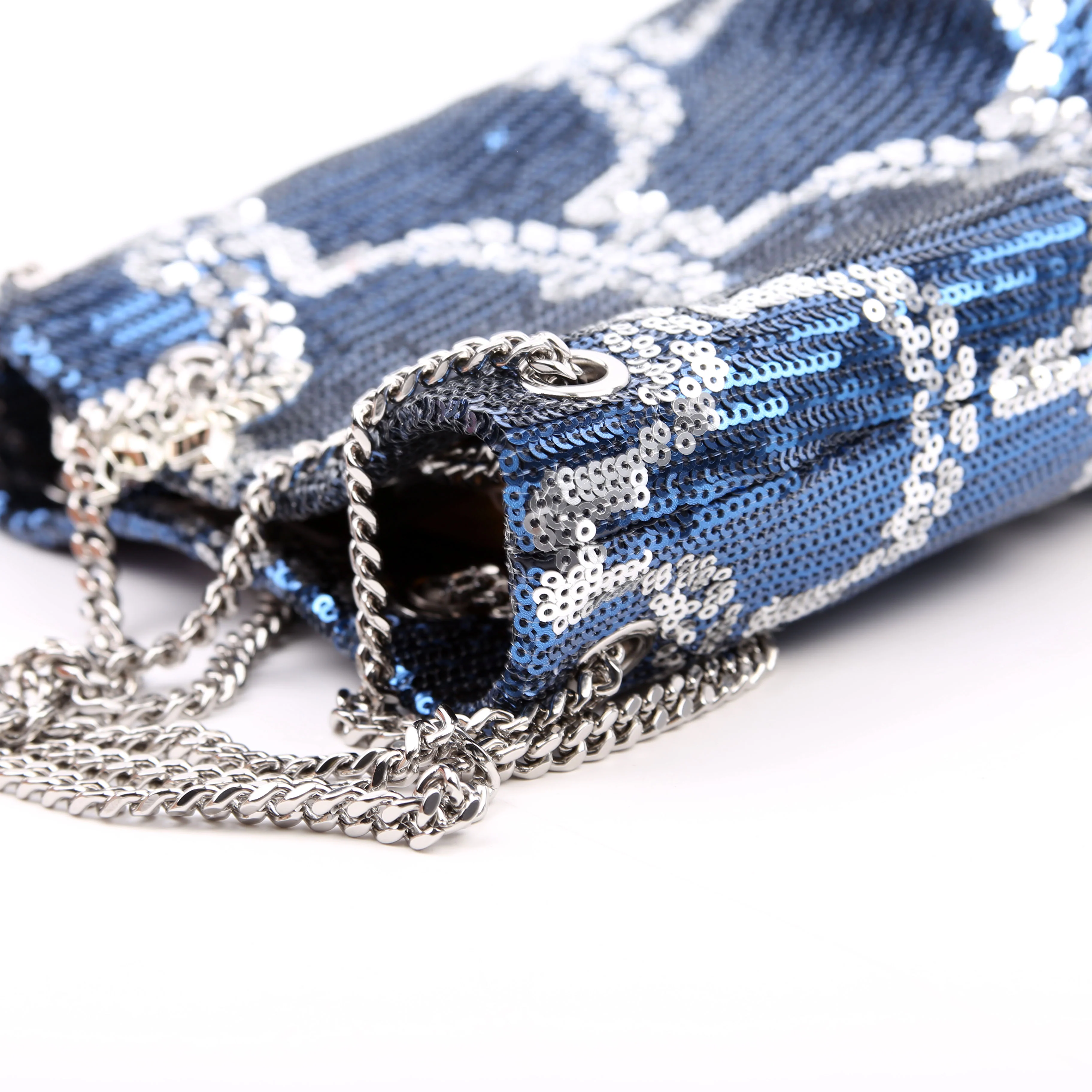Himmel Sequin Bucket Bag Blue/Silver - Image 9