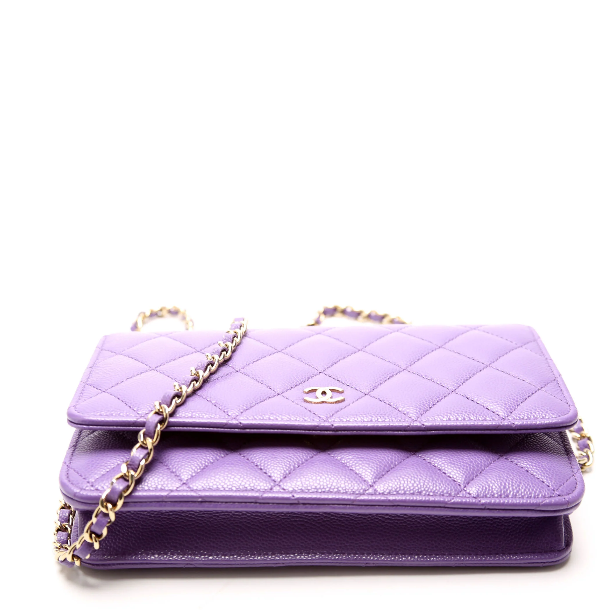 WOC Classic Quilted Caviar RFID Purple - Image 4