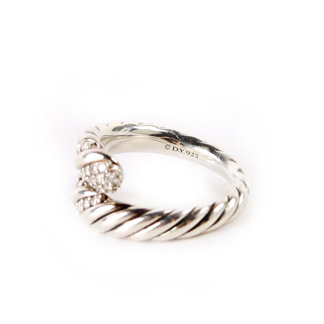 HOLD Willow Open Single Row Ring Size 6 925/Diamonds - Image 5