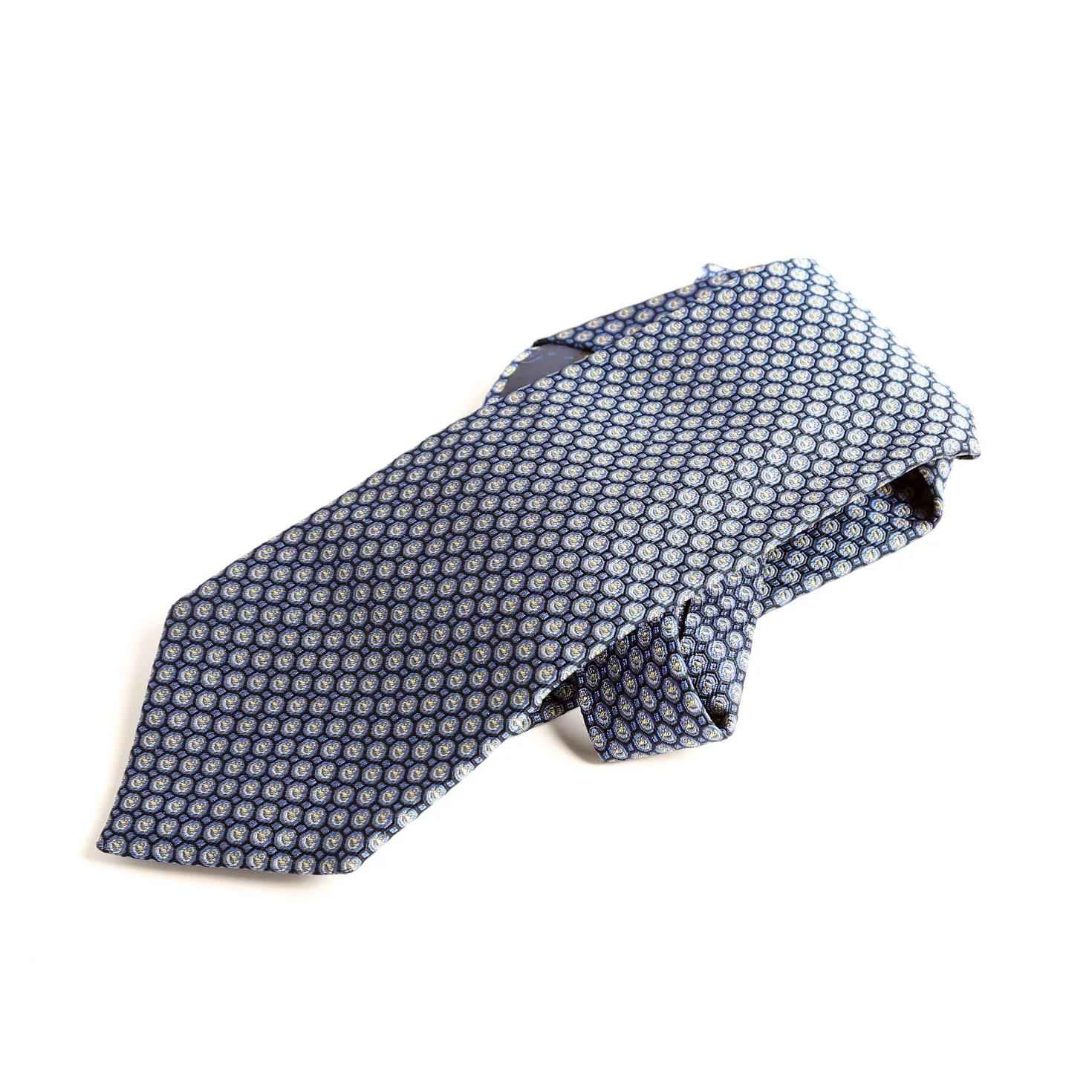 Horsebit Print Silk Tie Blue - Image 2