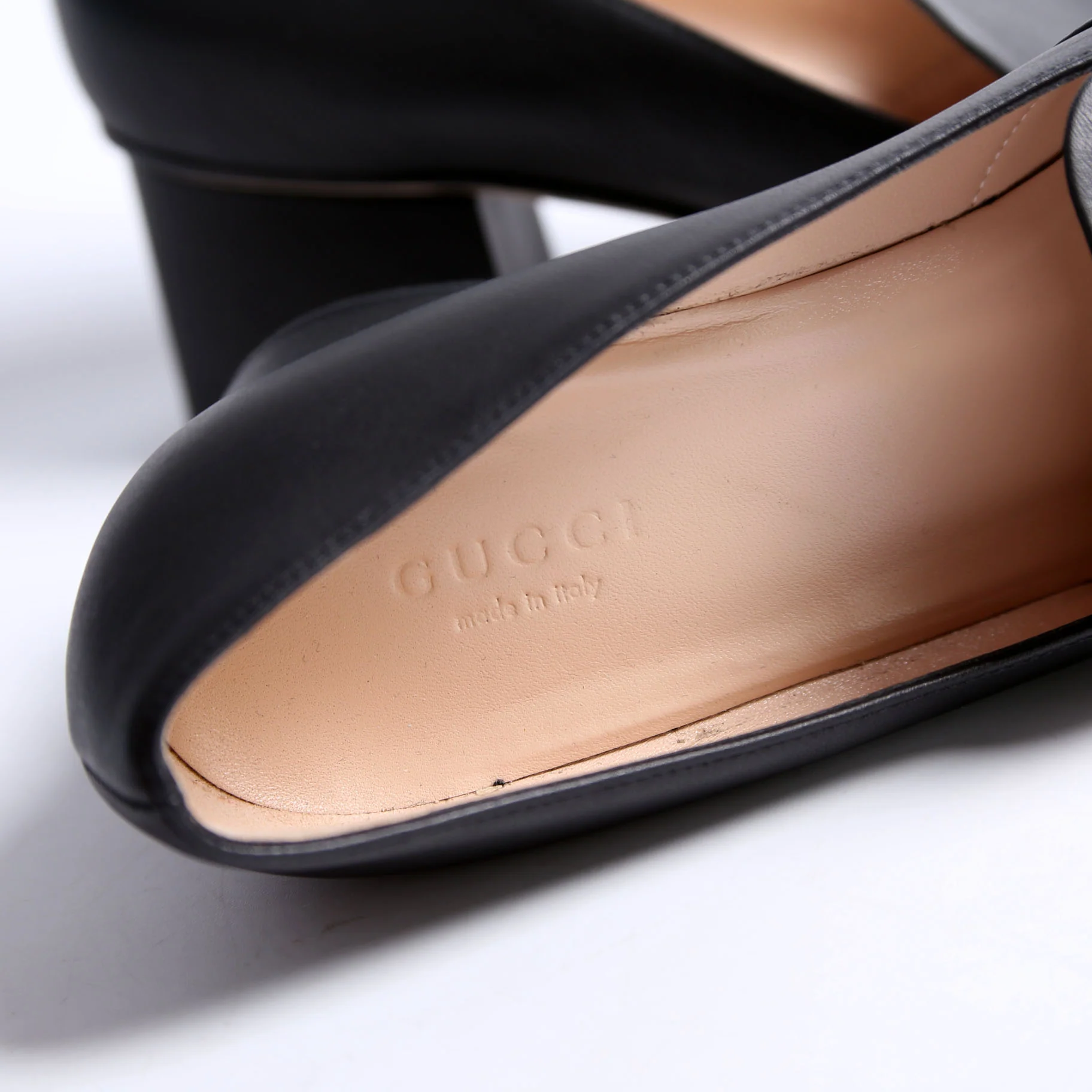 Horsebit Soft Calfskin Loafer Pumps Size 37 Black - Image 6