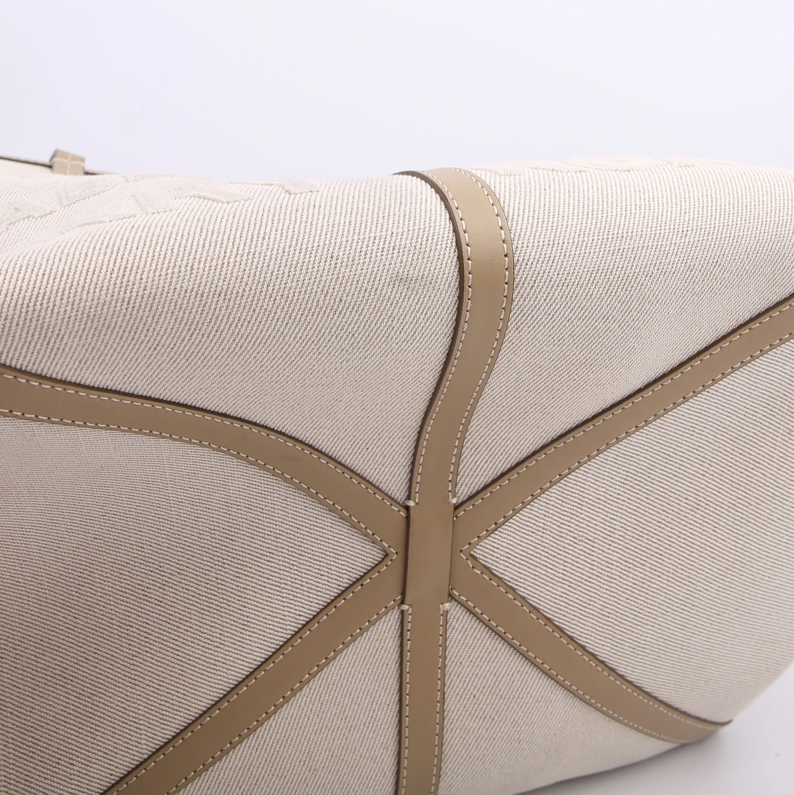 Horseferry Tote Cotton/Canvas Beige - Image 6