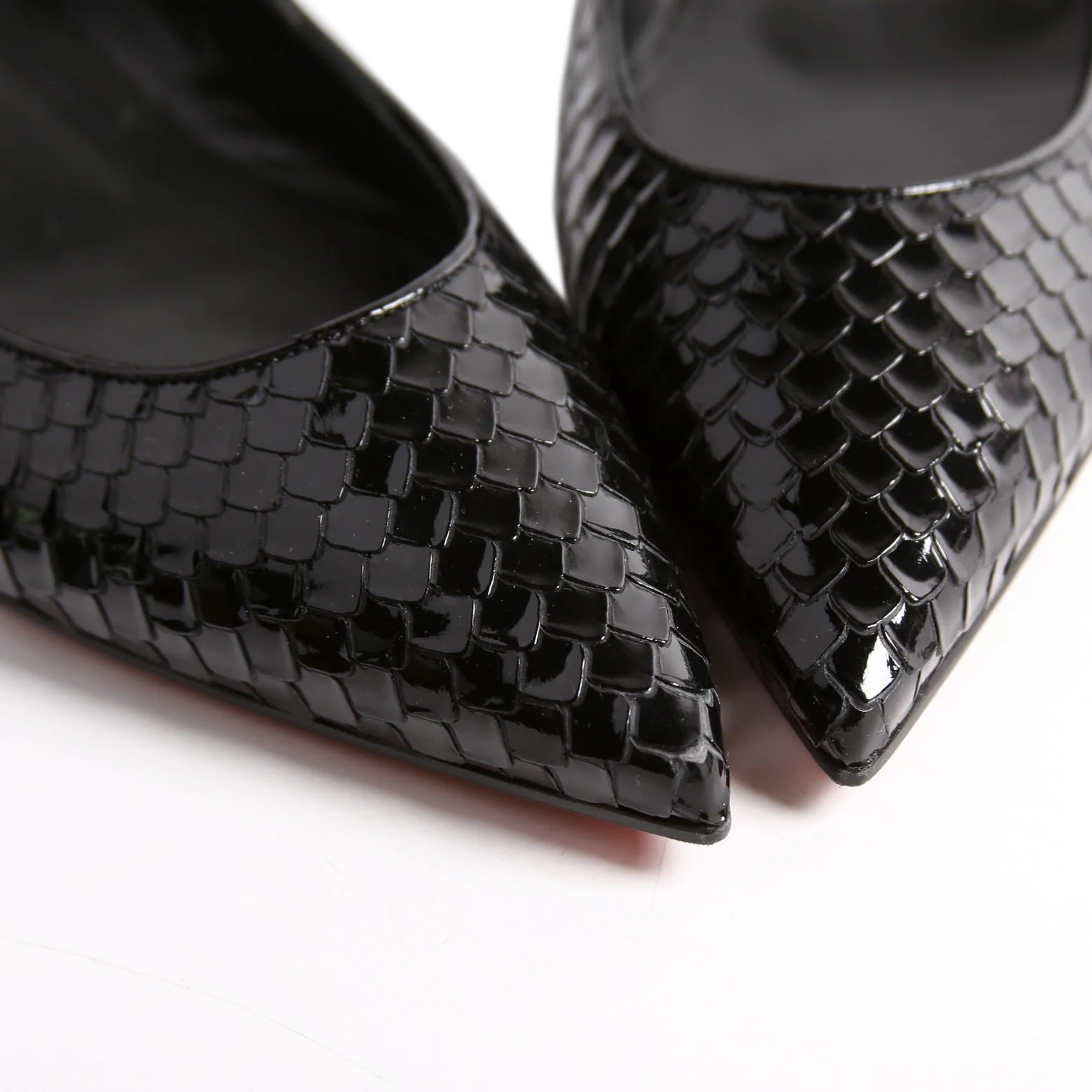 Hot Chickita Embossed Ballet Flats Size 39.5 Black - Image 7