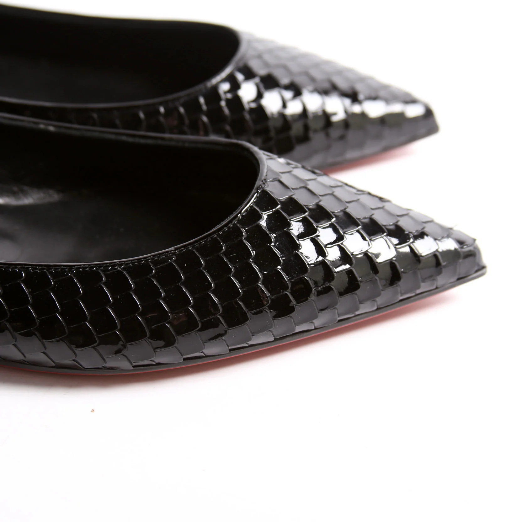 Hot Chickita Embossed Ballet Flats Size 39.5 Black - Image 9