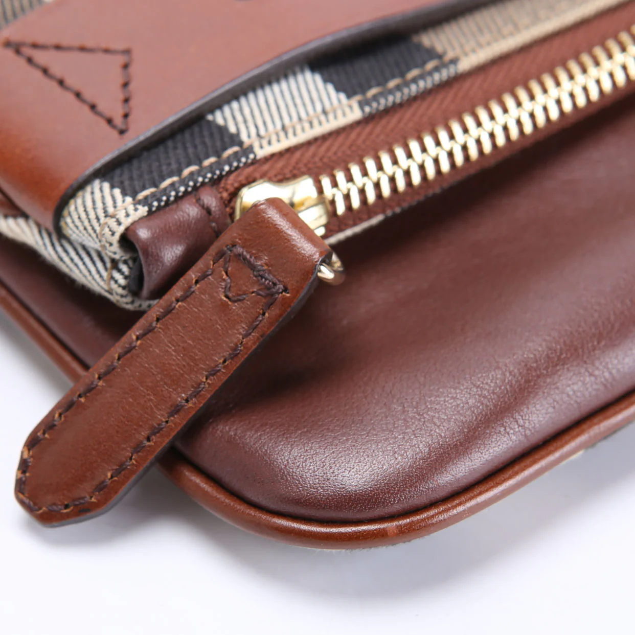 House Check Fold Over Wristlet Clutch - Image 5