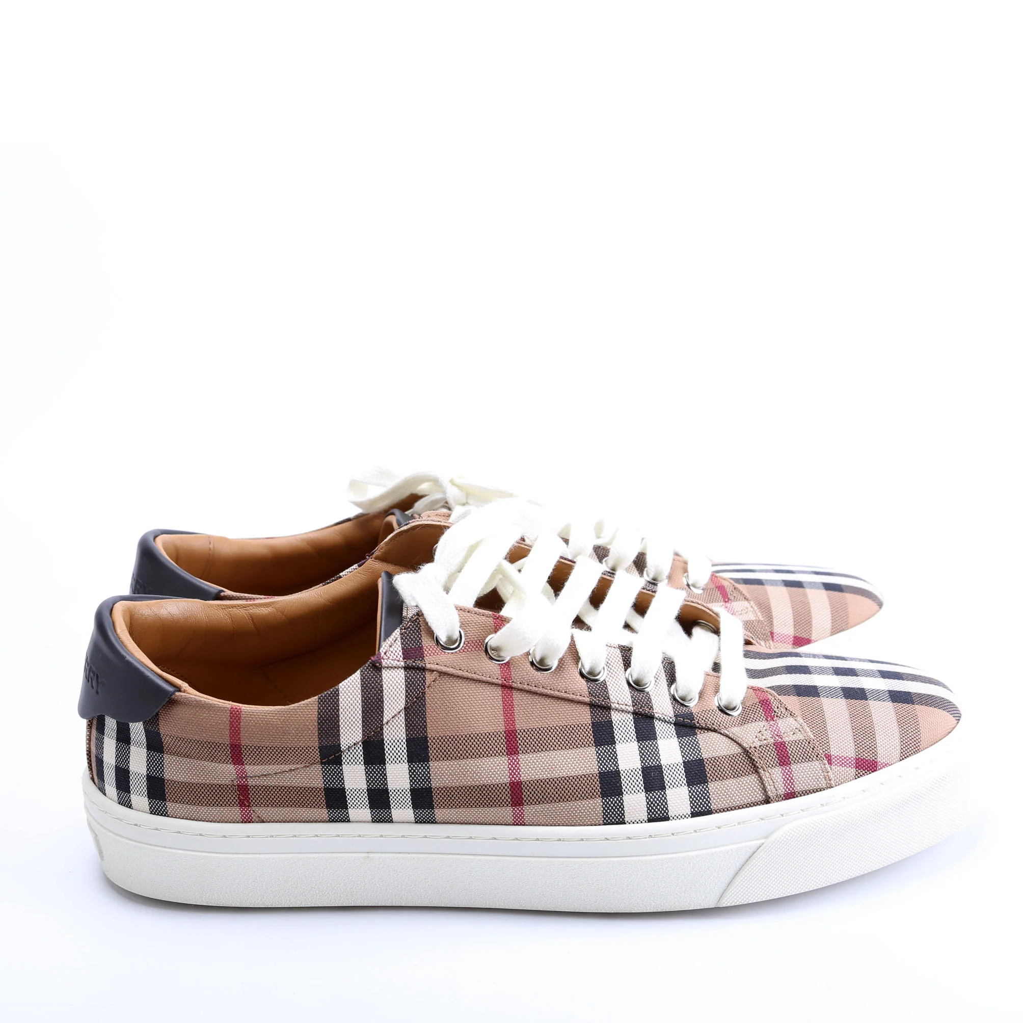 House Check Low Top Sneakers Size 43 Tan - Image 3