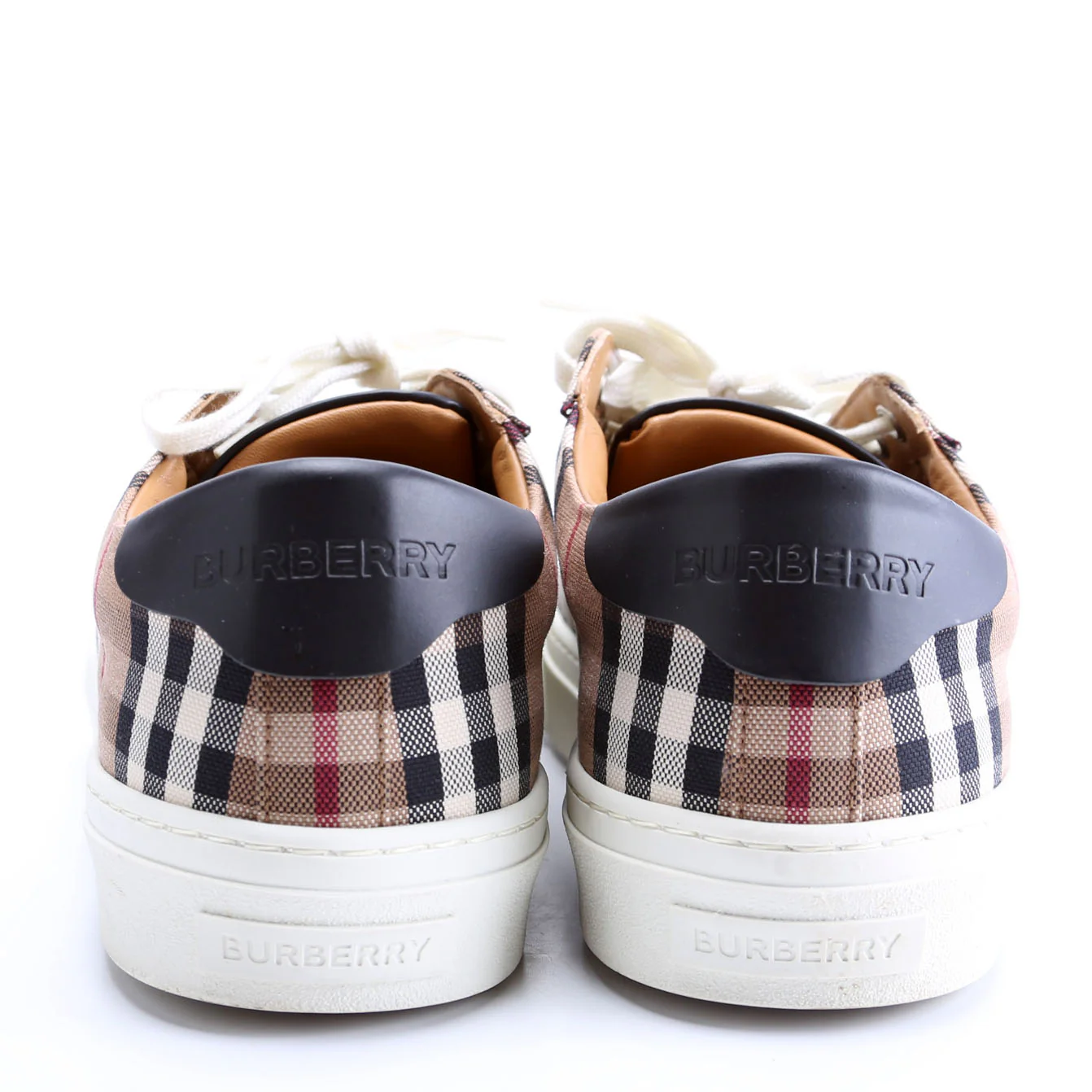 House Check Low Top Sneakers Size 43 Tan - Image 4
