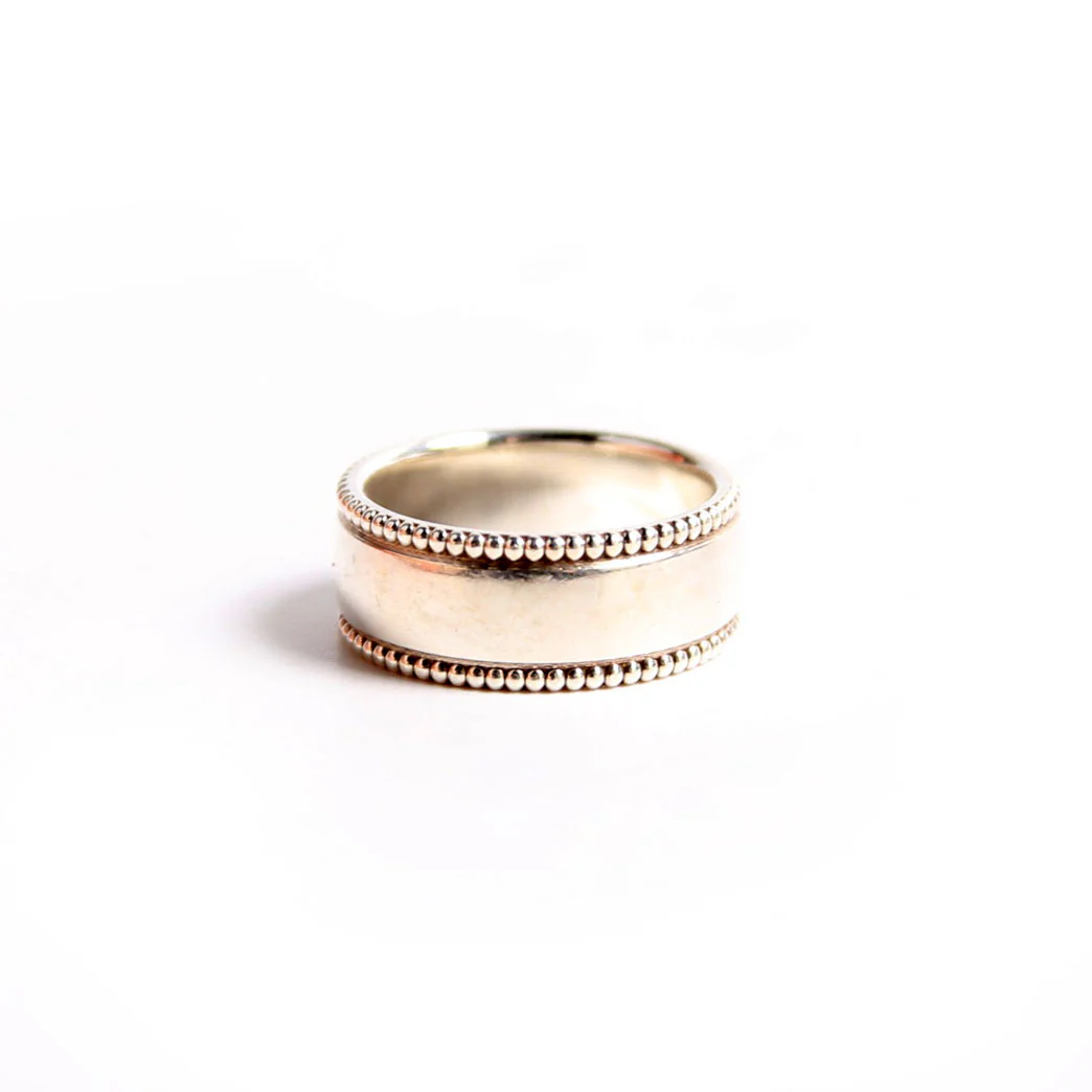I Love You Wide Milgrain Ring 925 Size 7 - Image 3