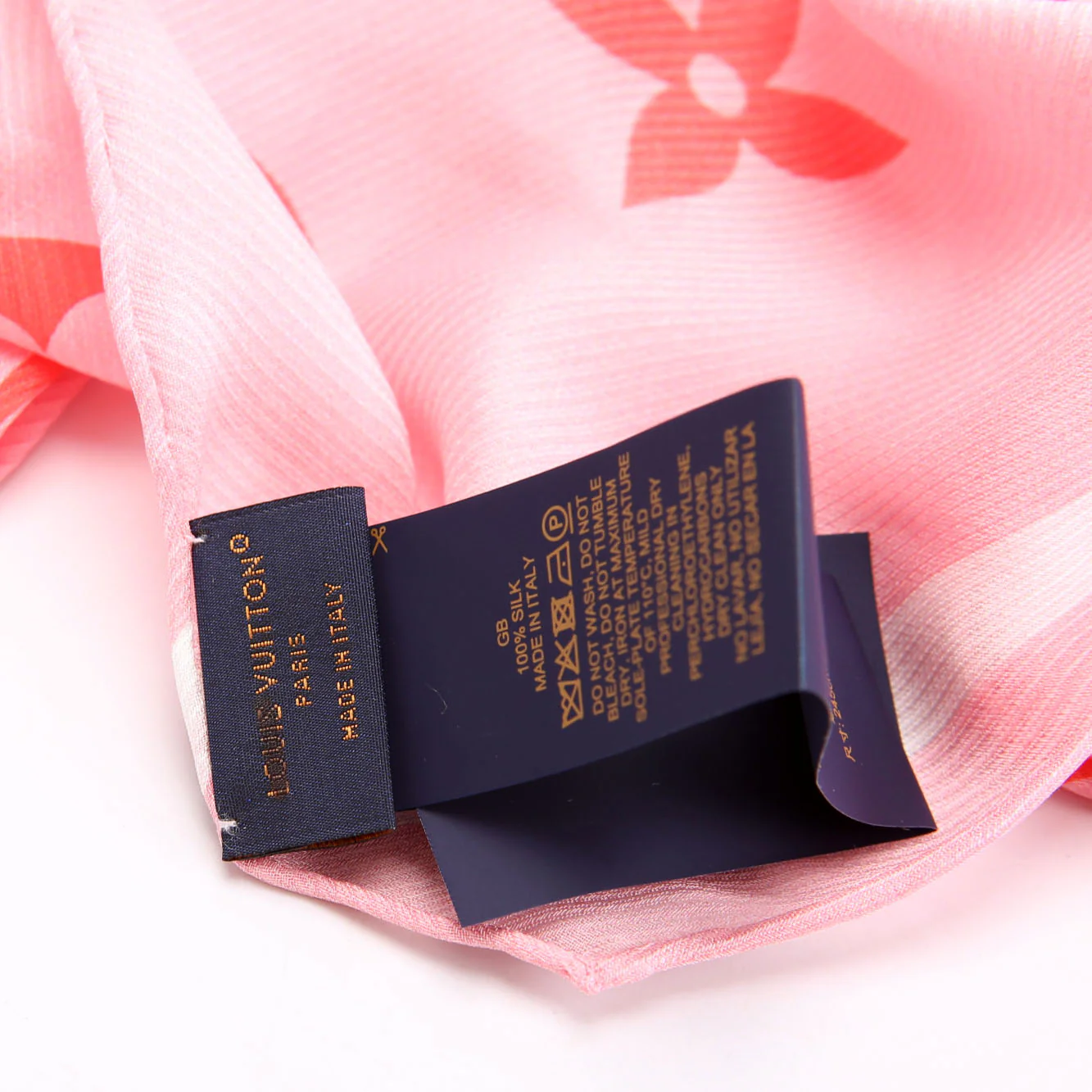 Ideal Rose Monogram Silk 245CM X 30CM Scarf Pink - Image 3