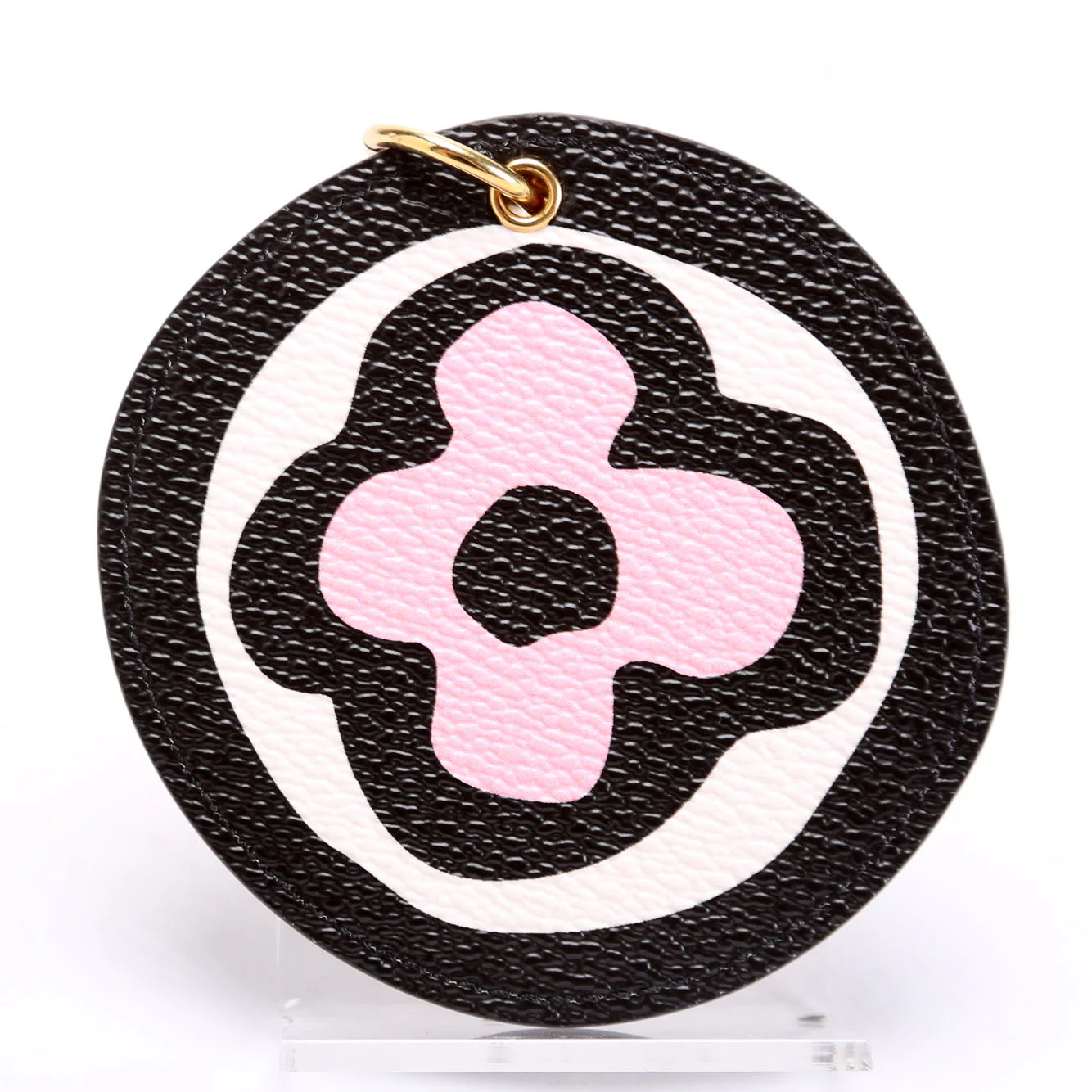 Illustre Wild At Heart Monogram Bag Charm Black/Pink - Image 3