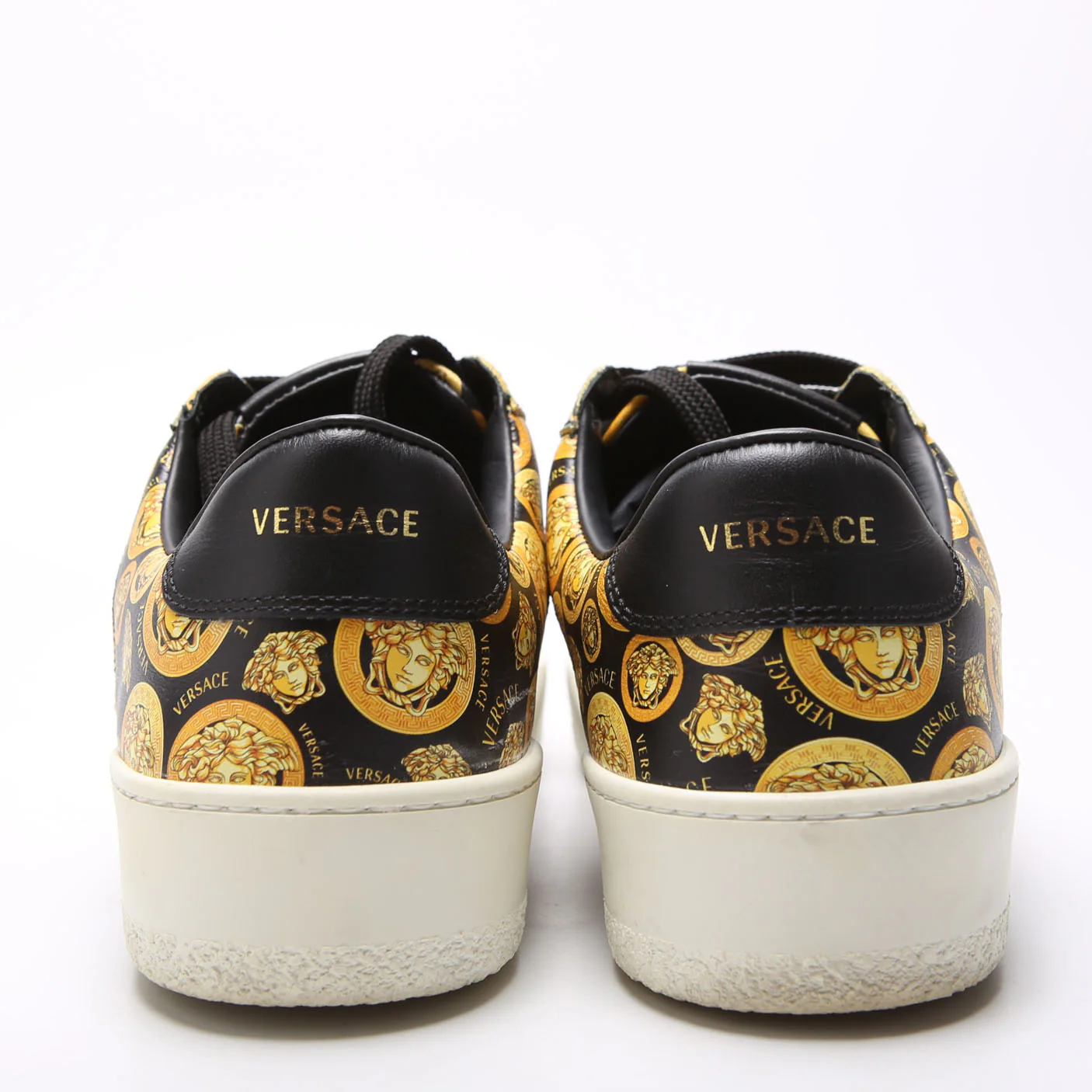 Ilus Medusa Amplified Leather Sneakers Size 39 Gold/Black - Image 4