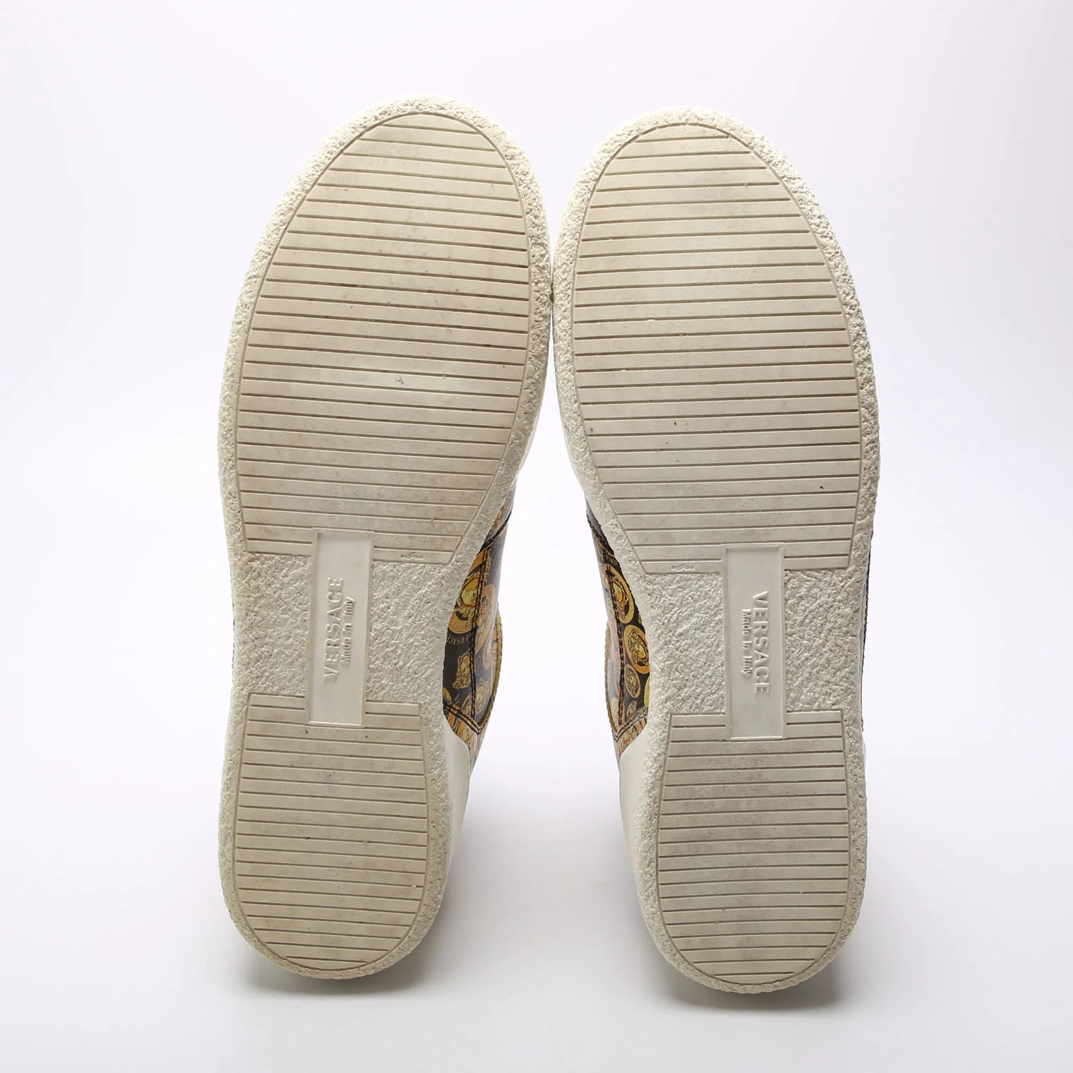 Ilus Medusa Amplified Leather Sneakers Size 39 Gold/Black - Image 7