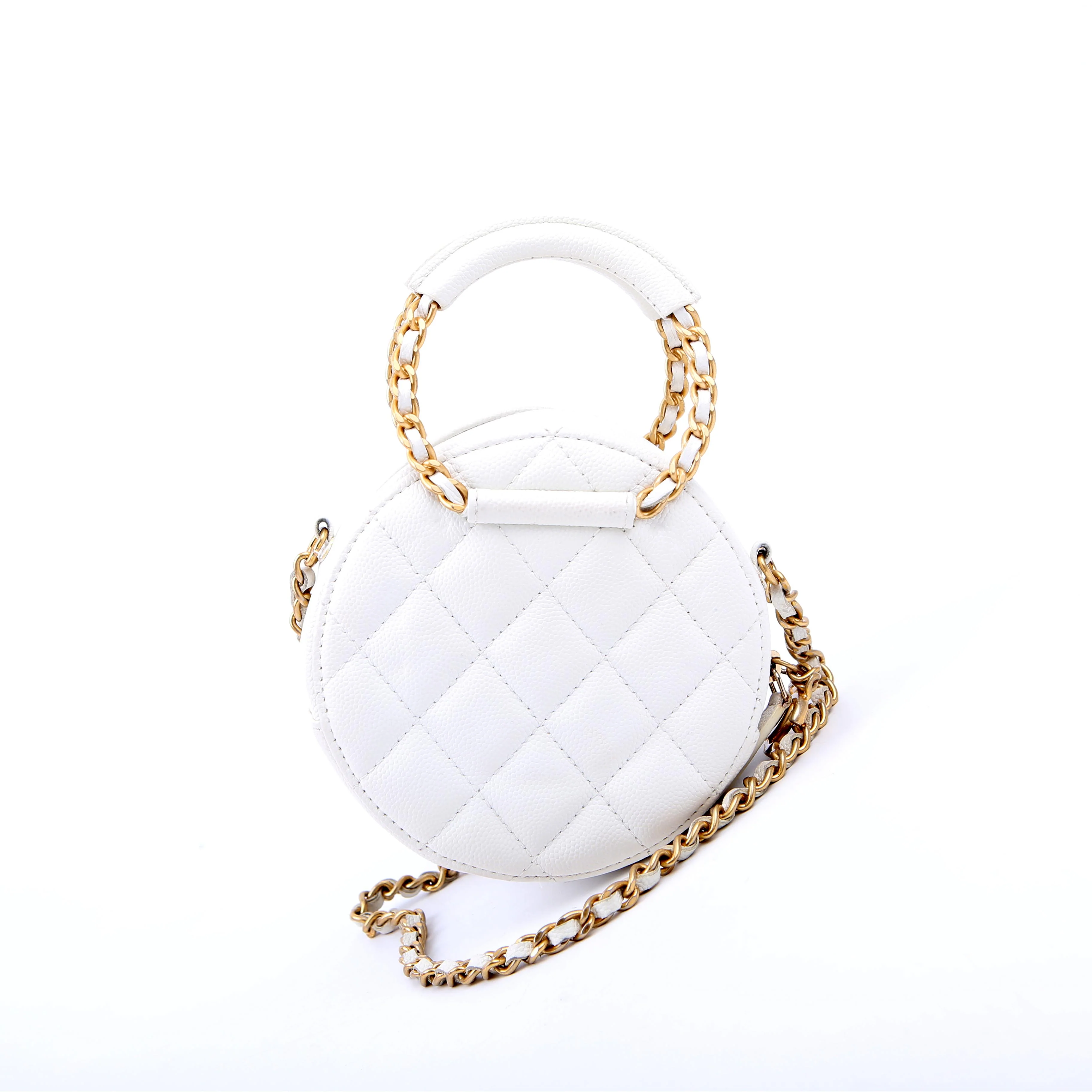 In the Loop Round Clutch with Chain 29M White - Image 3