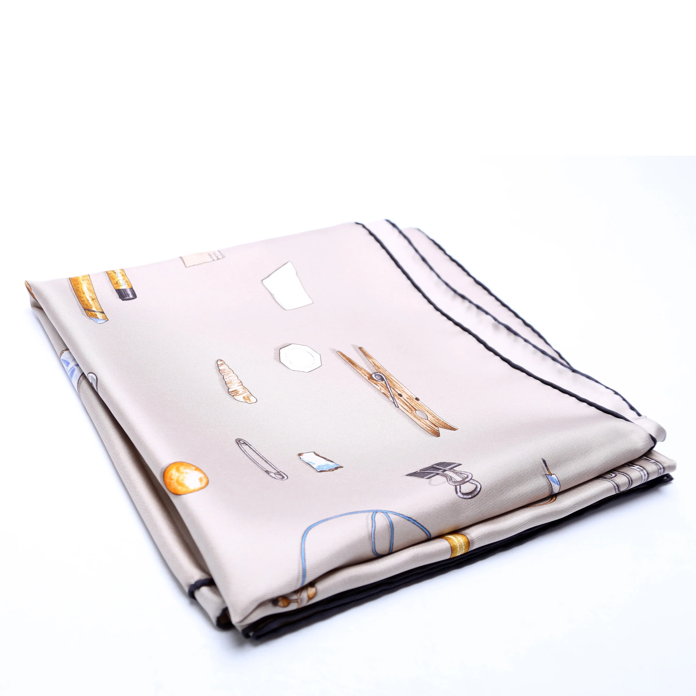 In The Pocket 90CM Silk Scarf Grey - Image 2
