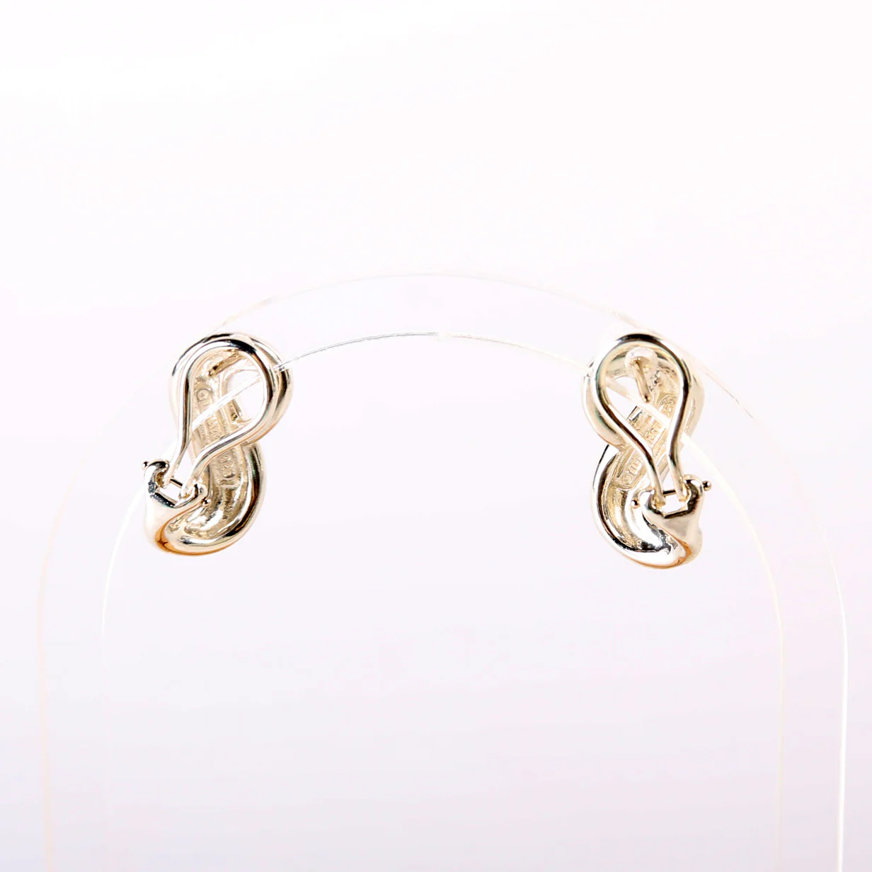 Infinity Omega Back Earrings 925 - Image 3