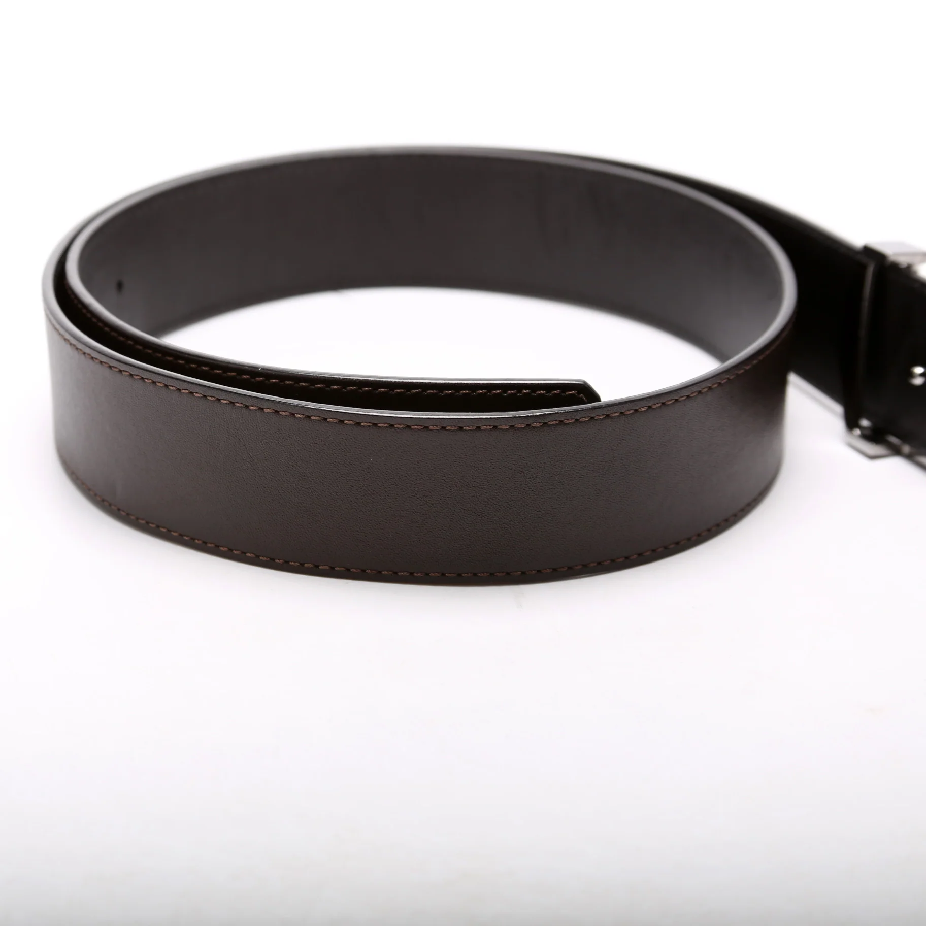 Initiales Reversible Calfskin Leather Belt Size 90/36 Brown/Black - Image 2