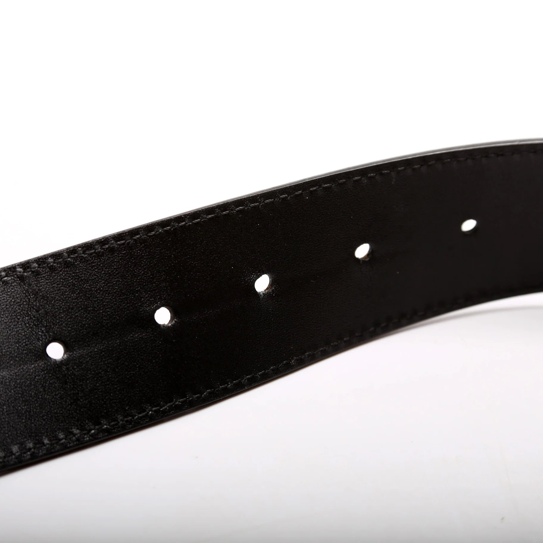 Initiales Reversible Calfskin Leather Belt Size 90/36 Brown/Black - Image 6