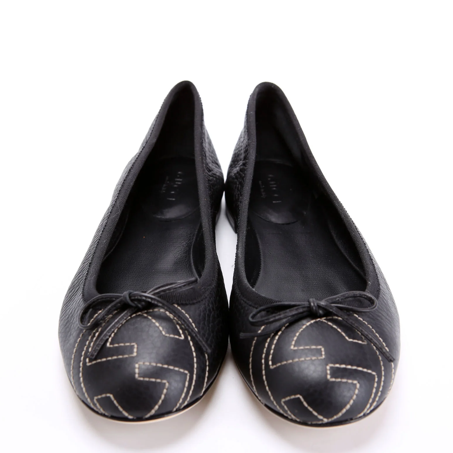 Interlocking G Ballet Flats Size 36 Black - Image 2