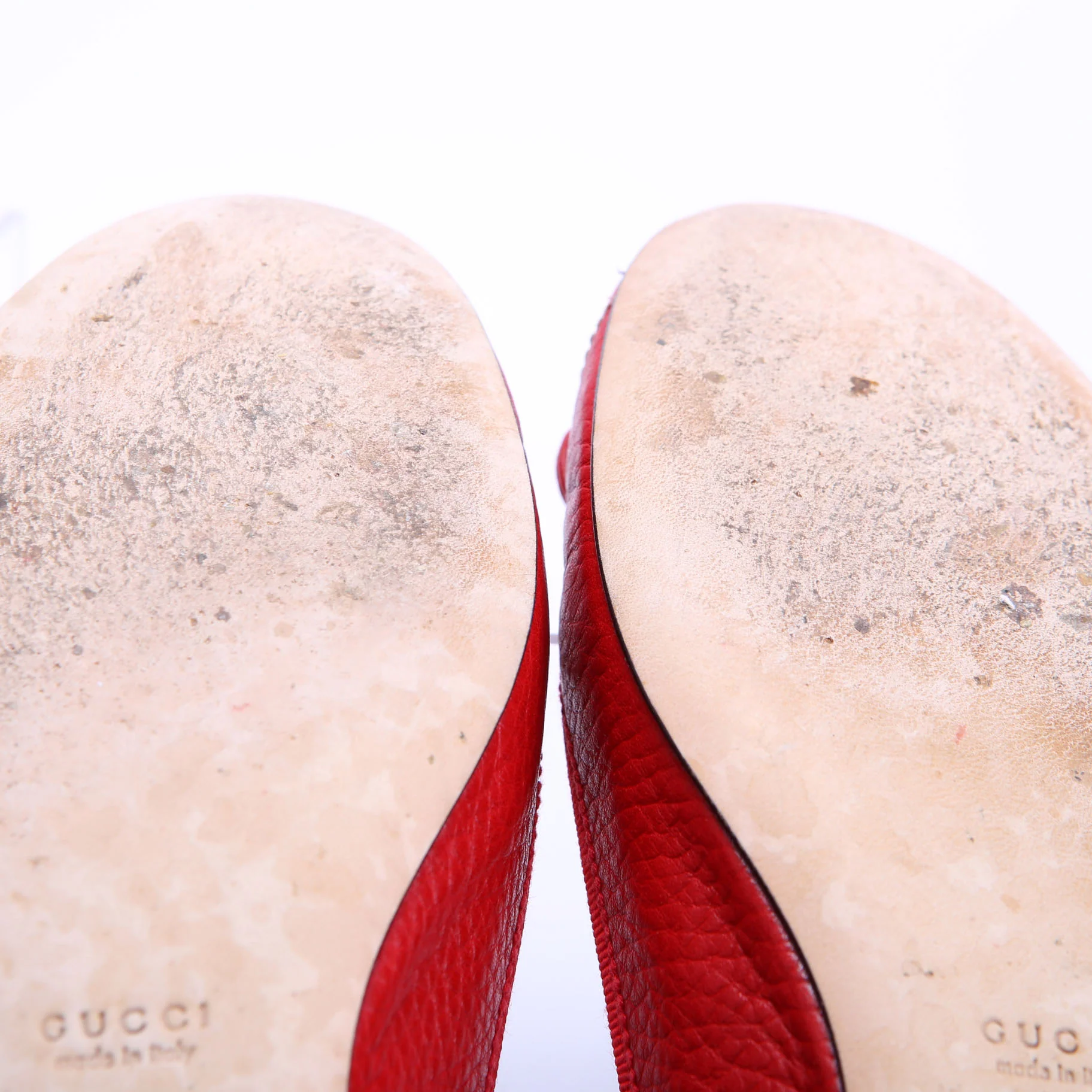 Interlocking G Ballet Flats Size 36 Red - Image 6