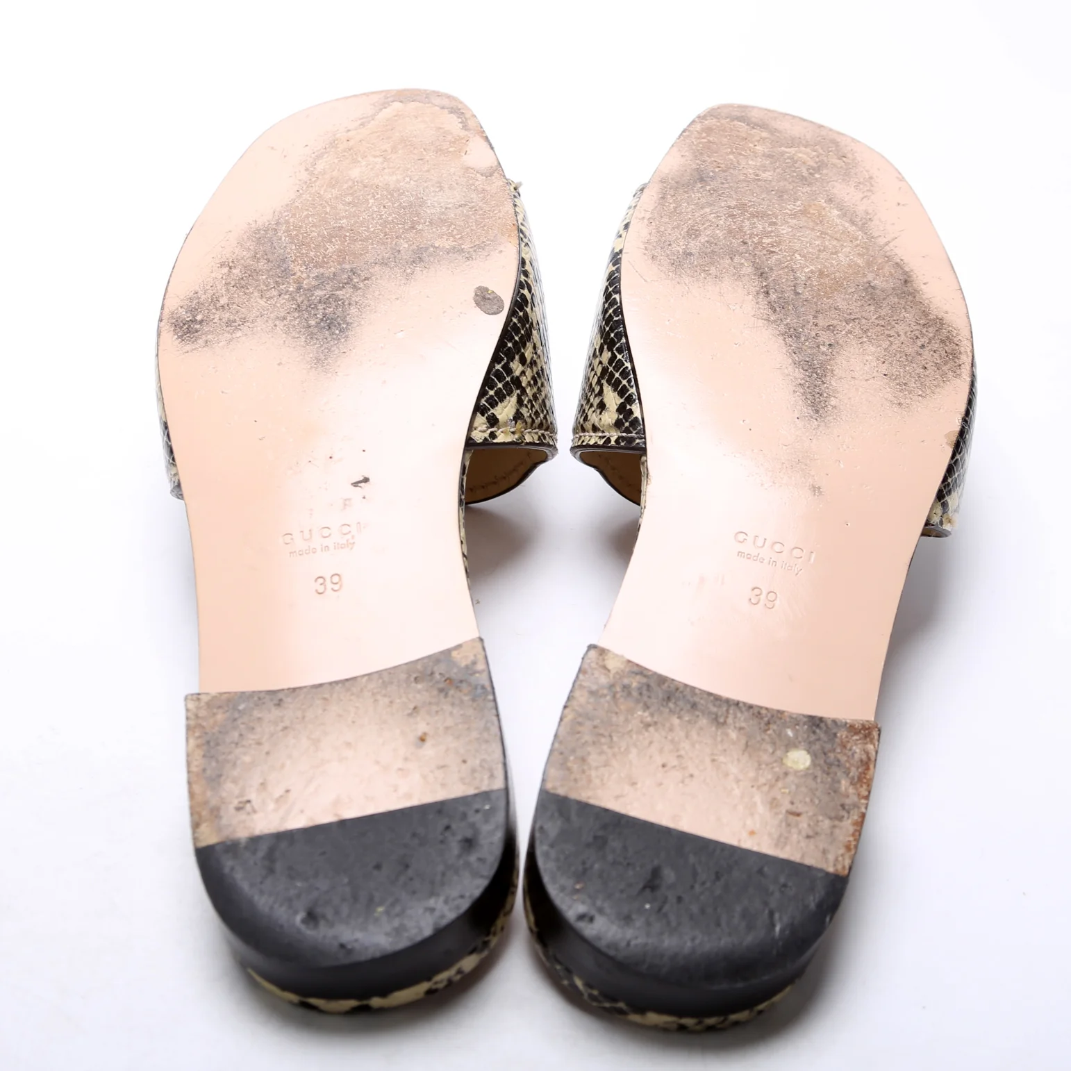 Interlocking G Python Slide Sandals Size 39 - Image 6