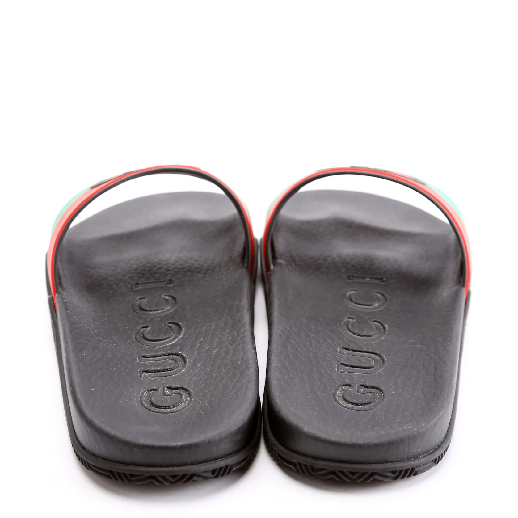 Interlocking G Web Stripe Slides Size 36 Black - Image 4