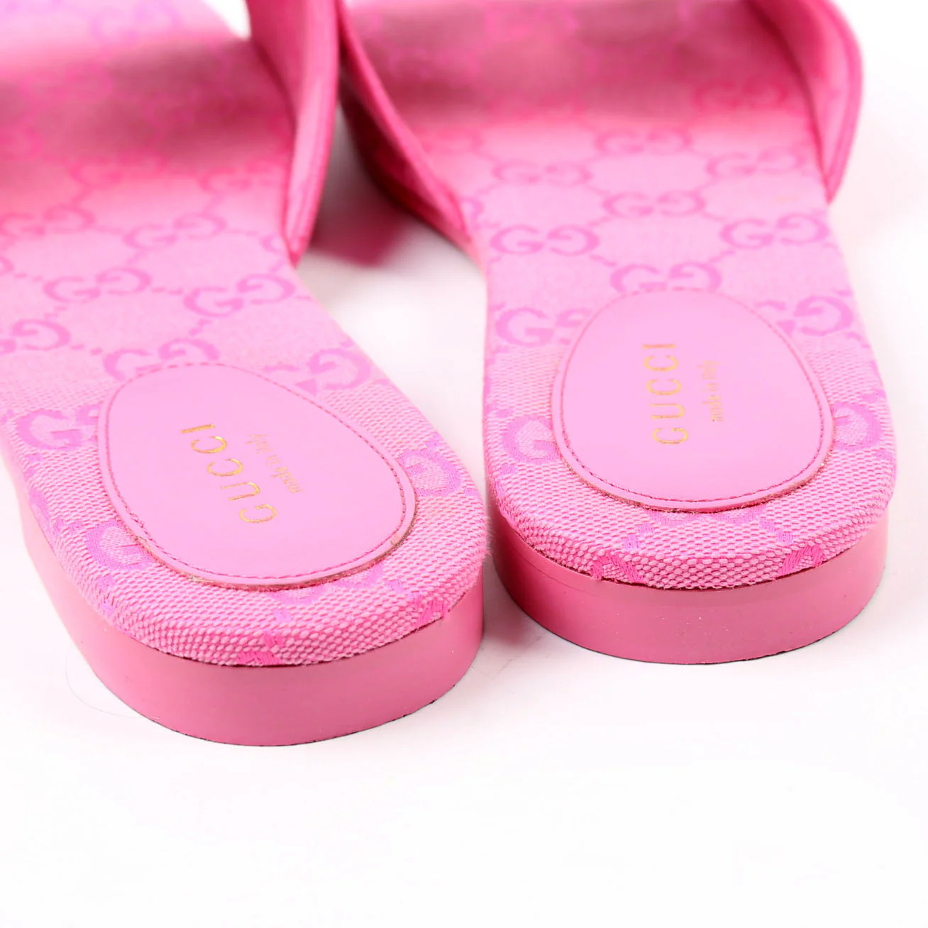 Interlocking GG Canvas Slide Sandals Size 38.5 - Image 10