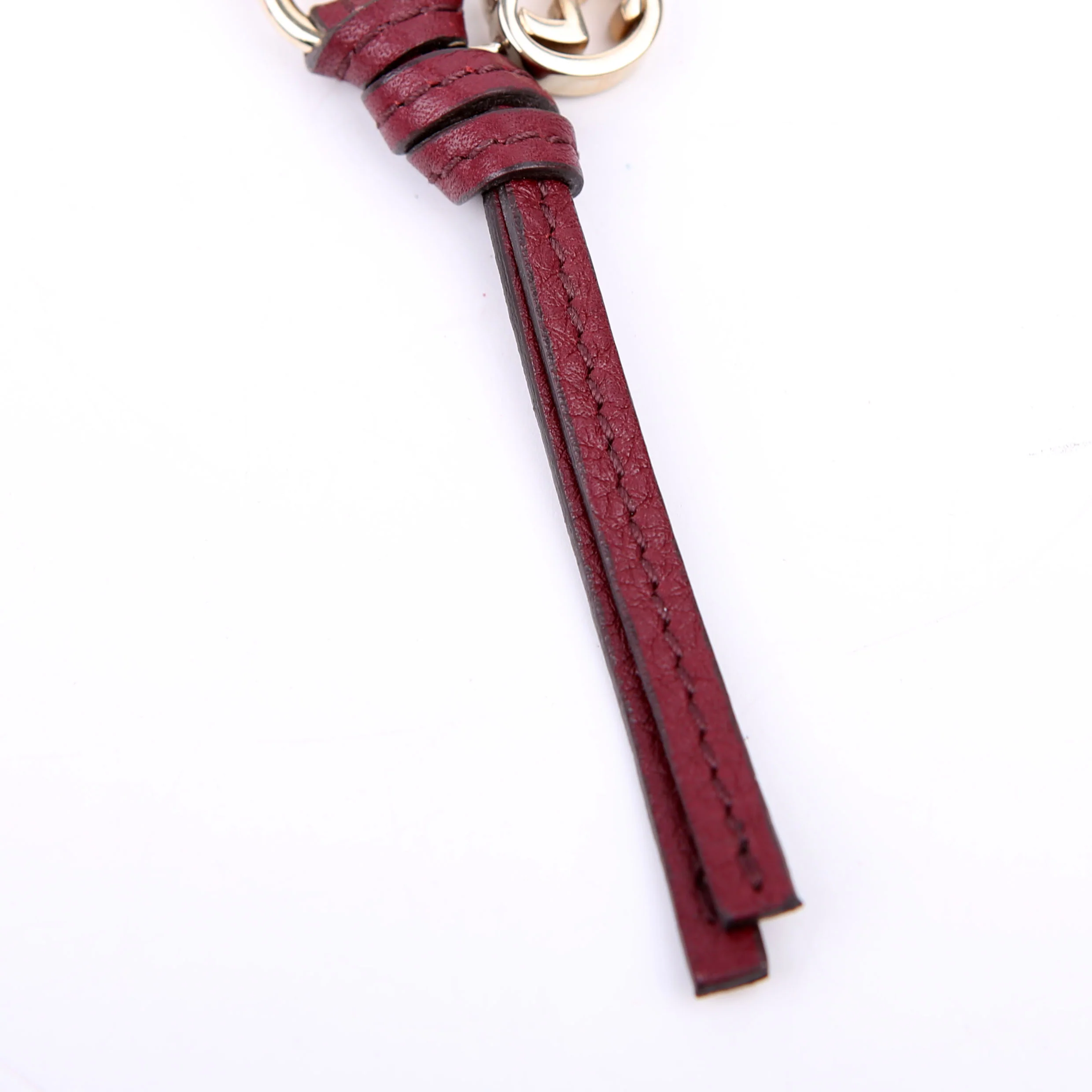 Interlocking GG Leather Keychain - Image 4
