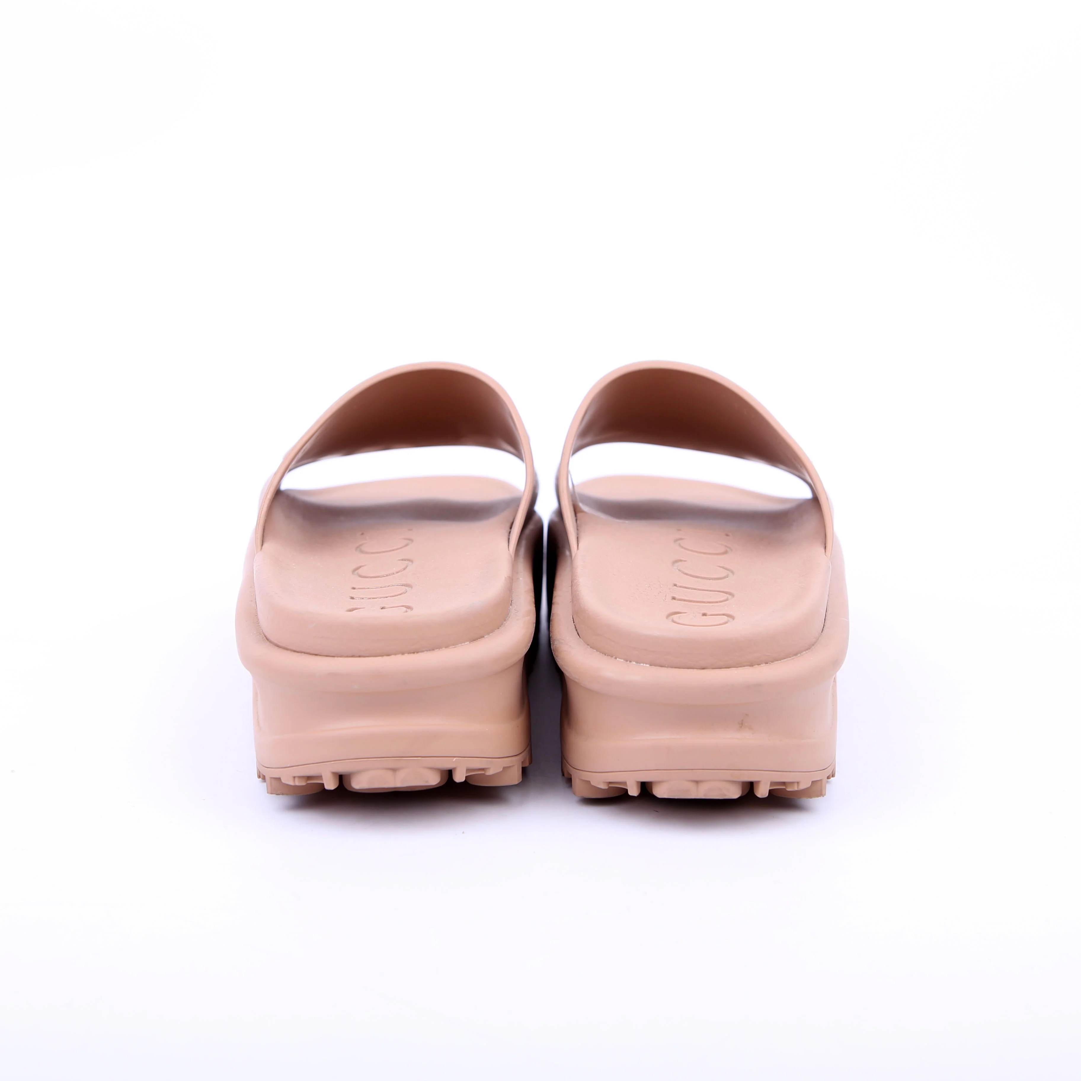 Interlocking GG Rubber Slides Size 36 Tan - Image 4