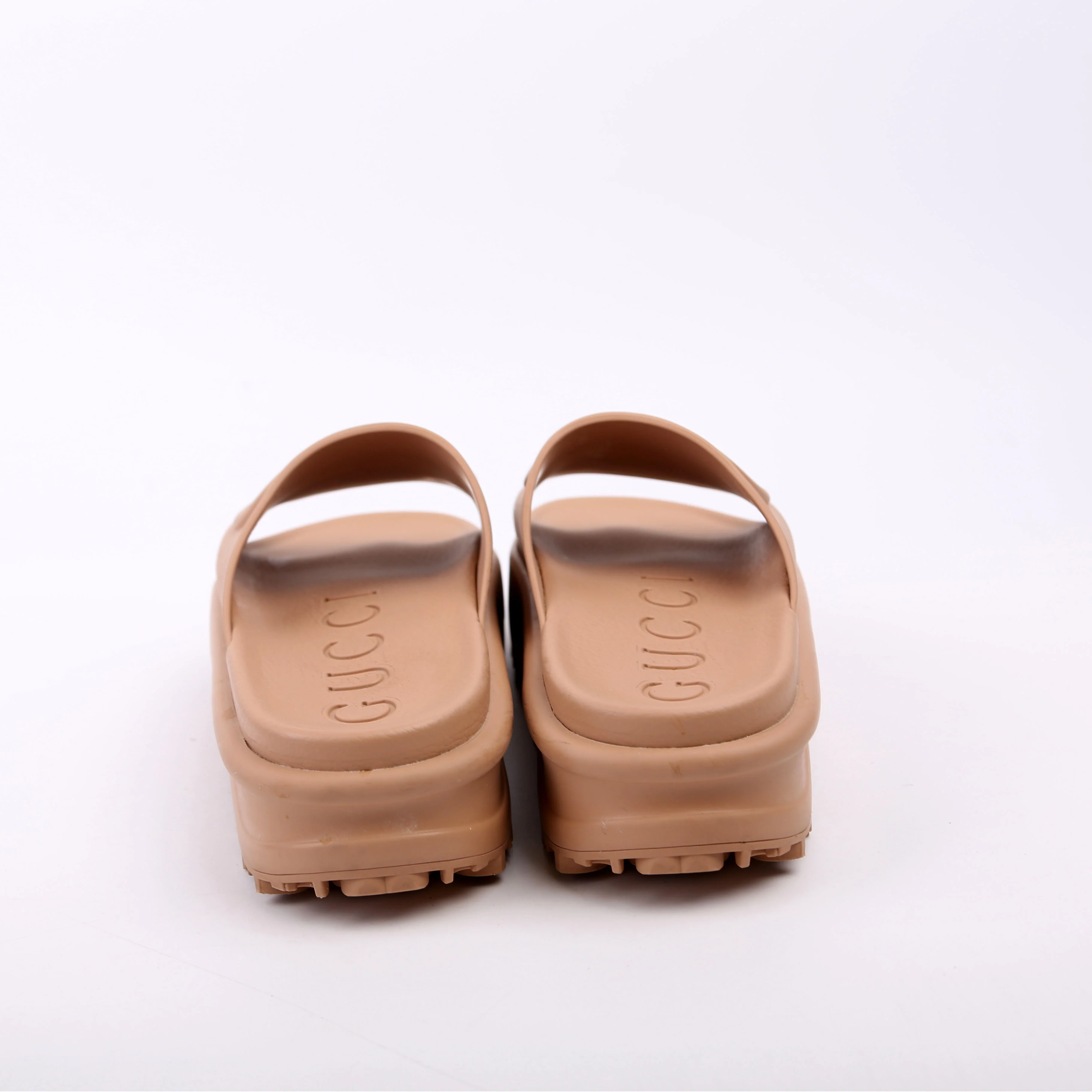 Interlocking GG Rubber Slides Size 36 Tan - Image 4