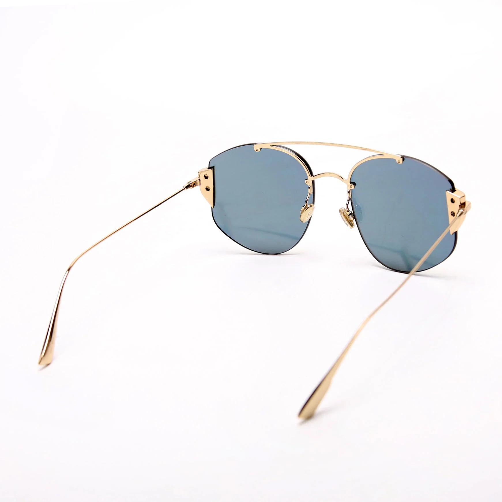 J5G0J Diorstronger Mirror Sunglasses Gold - Image 4