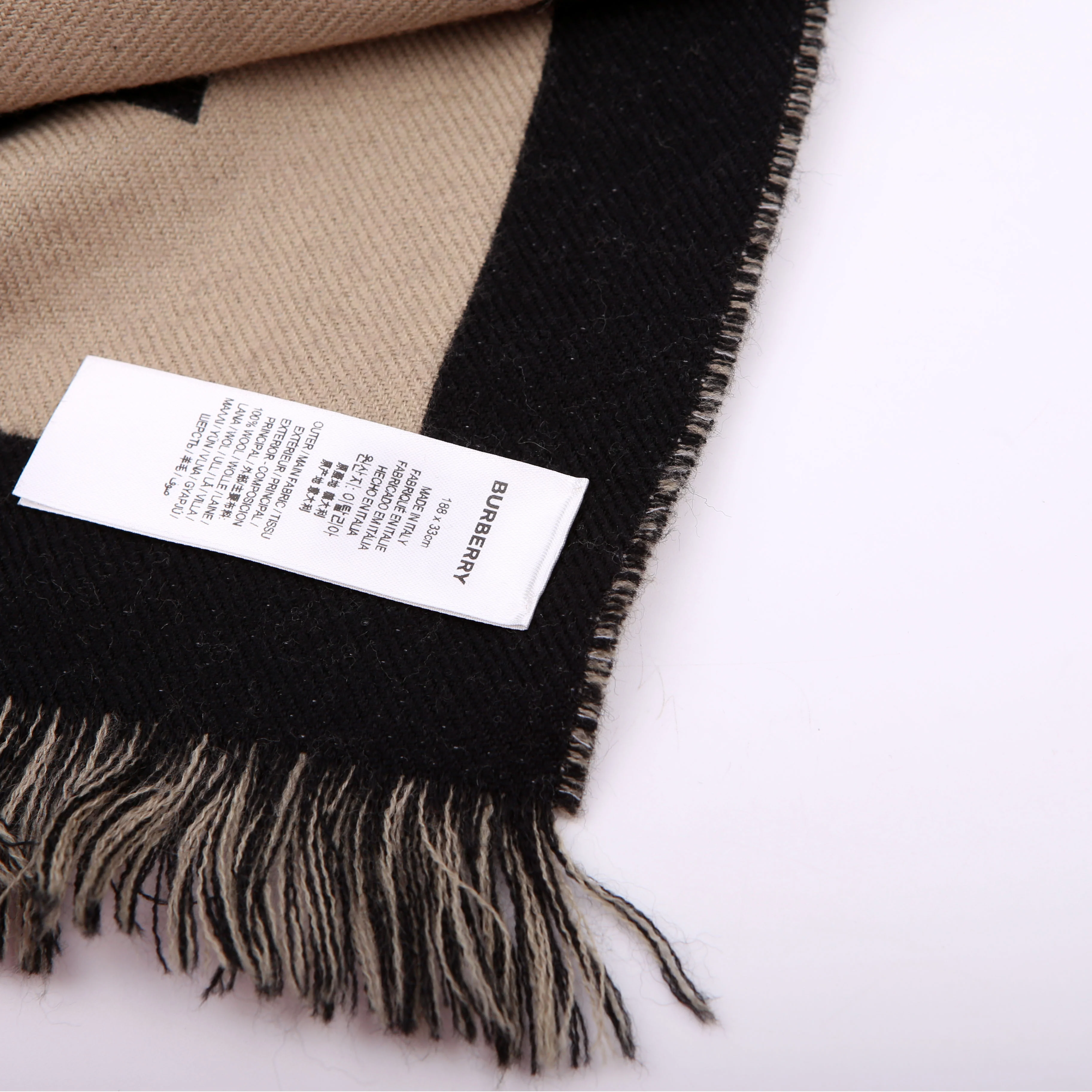 Jacquard Logo Wool Scarf - Image 3