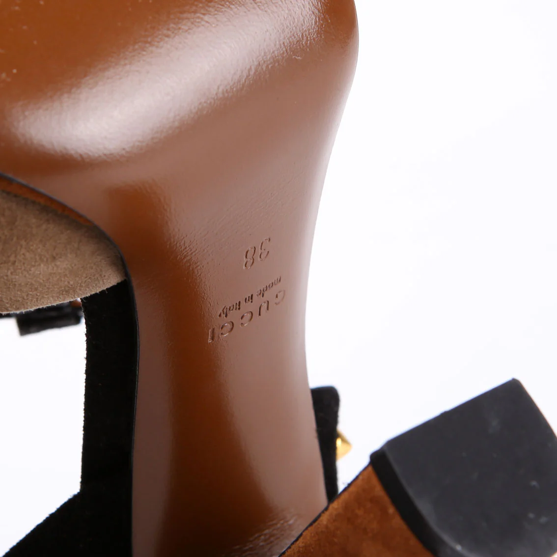 Jacquelyne Studded Suede Block Heels Size 38 - Image 6
