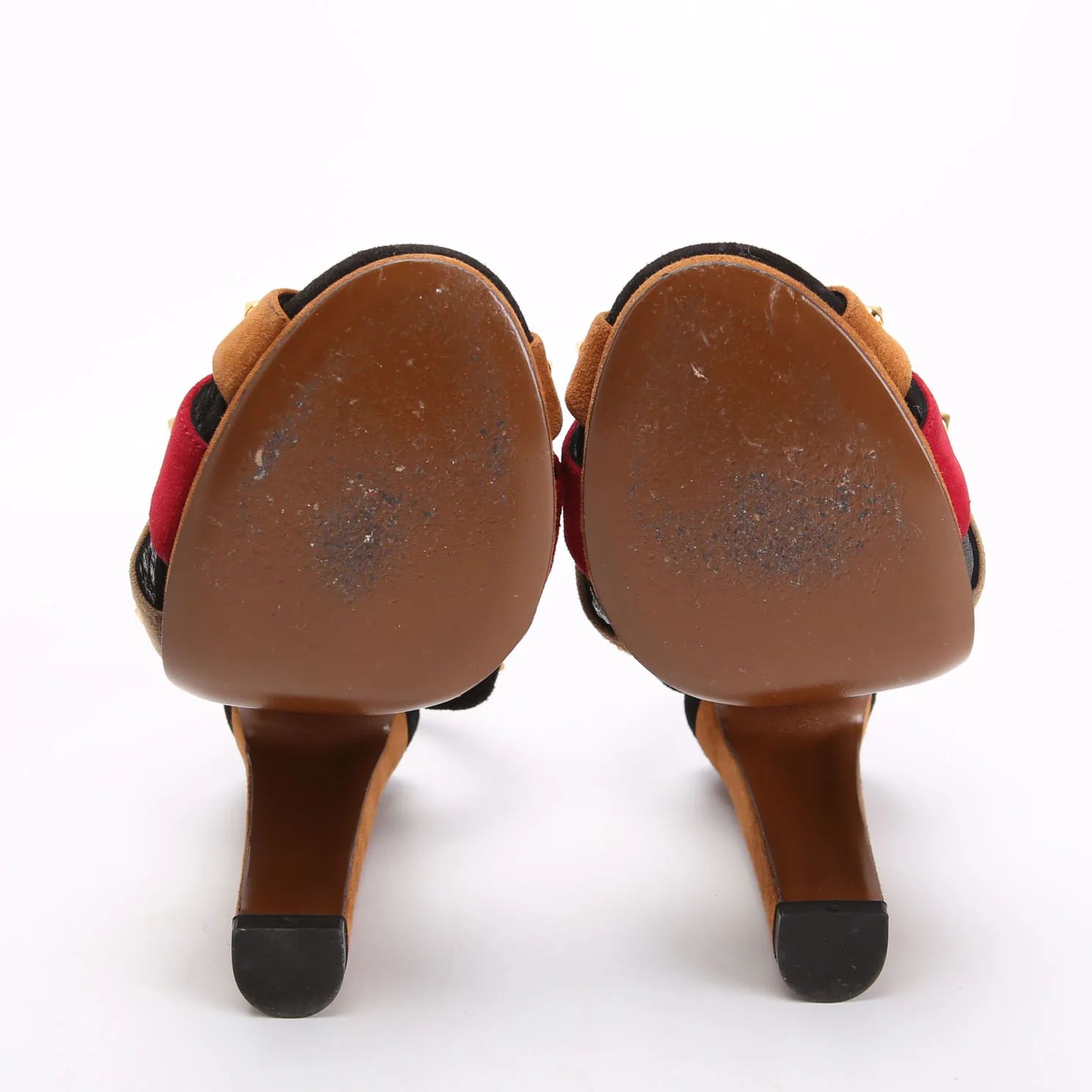 Jacquelyne Studded Suede Block Heels Size 38 - Image 7