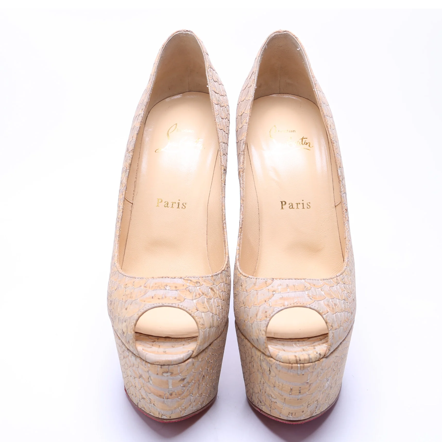 Jamie 160MM Snake Embossed Pumps Size 38.5 Tan - Image 2