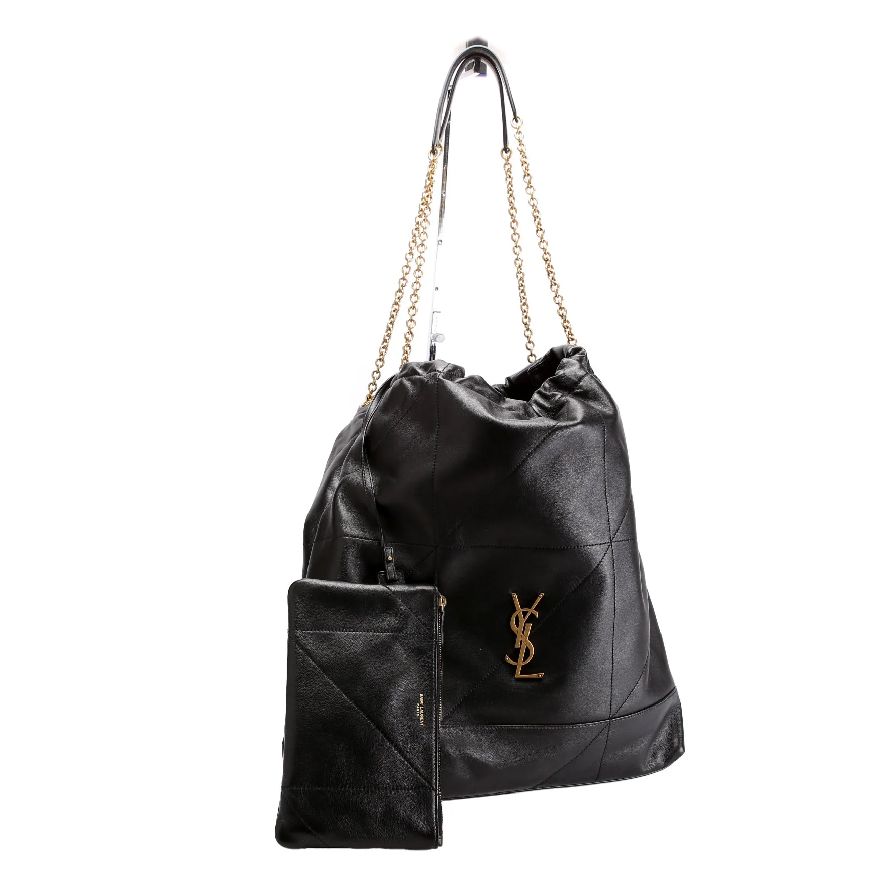 Jamie Large Pochon Lambskin 828350 Black - Image 2
