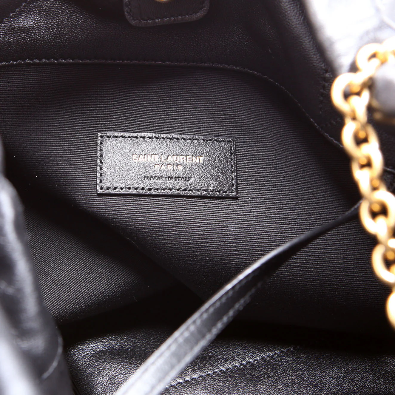 Jamie Large Pochon Lambskin 828350 Black - Image 9