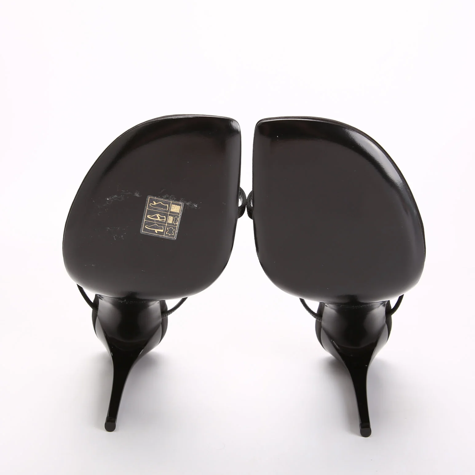 Jerry Satin Sandals Size 39.5 Black - Image 7
