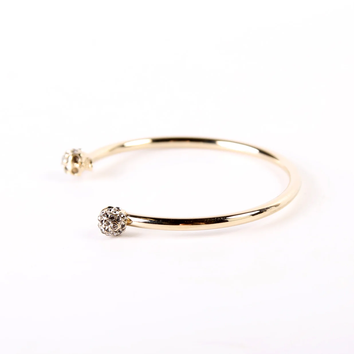 Jeweled Twin Skull Thin Bracelet - Image 2