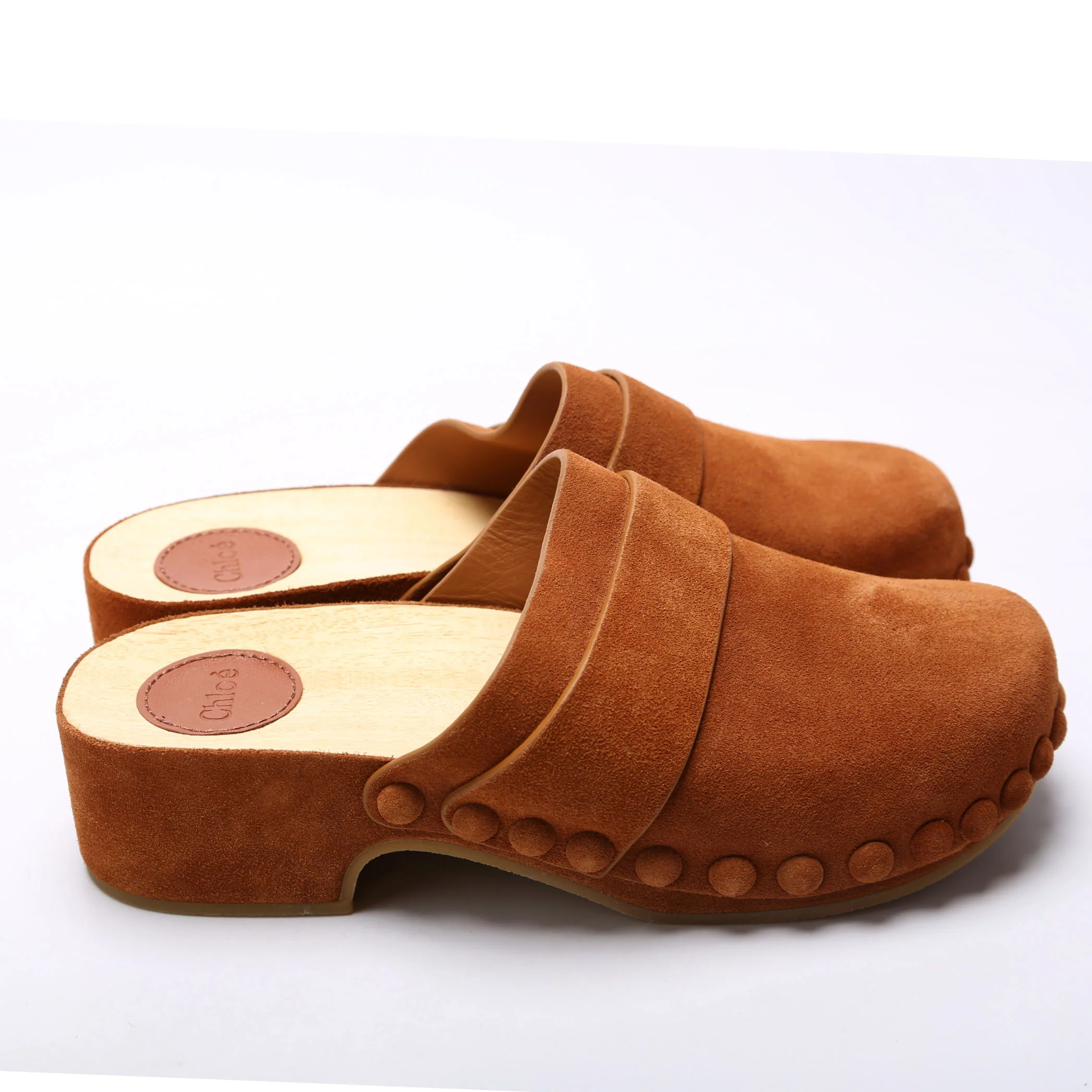 Joy Suede Clogs Size 36 Brown - Image 3