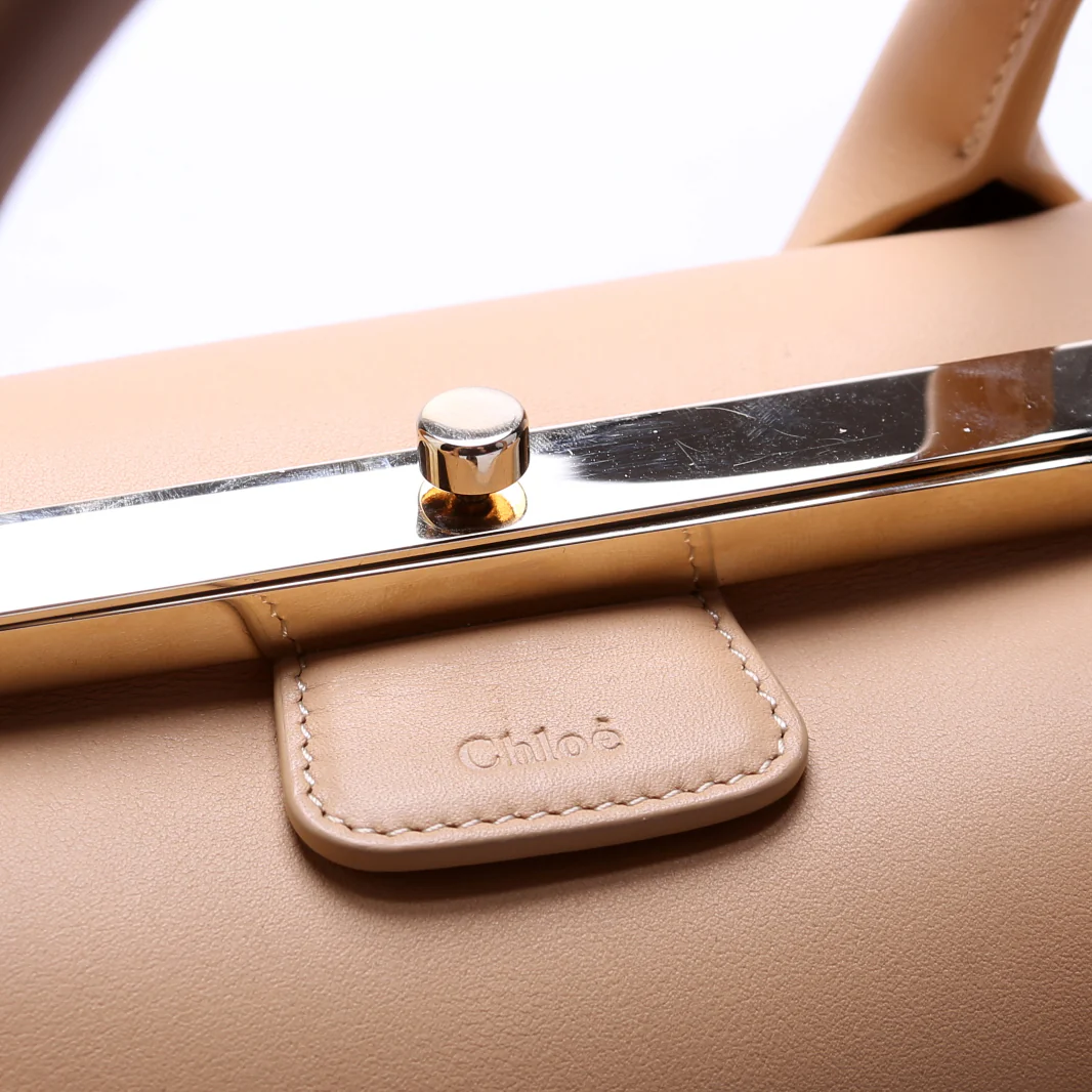 Joyce Frame Bag Medium Calfskin Tan - Image 7