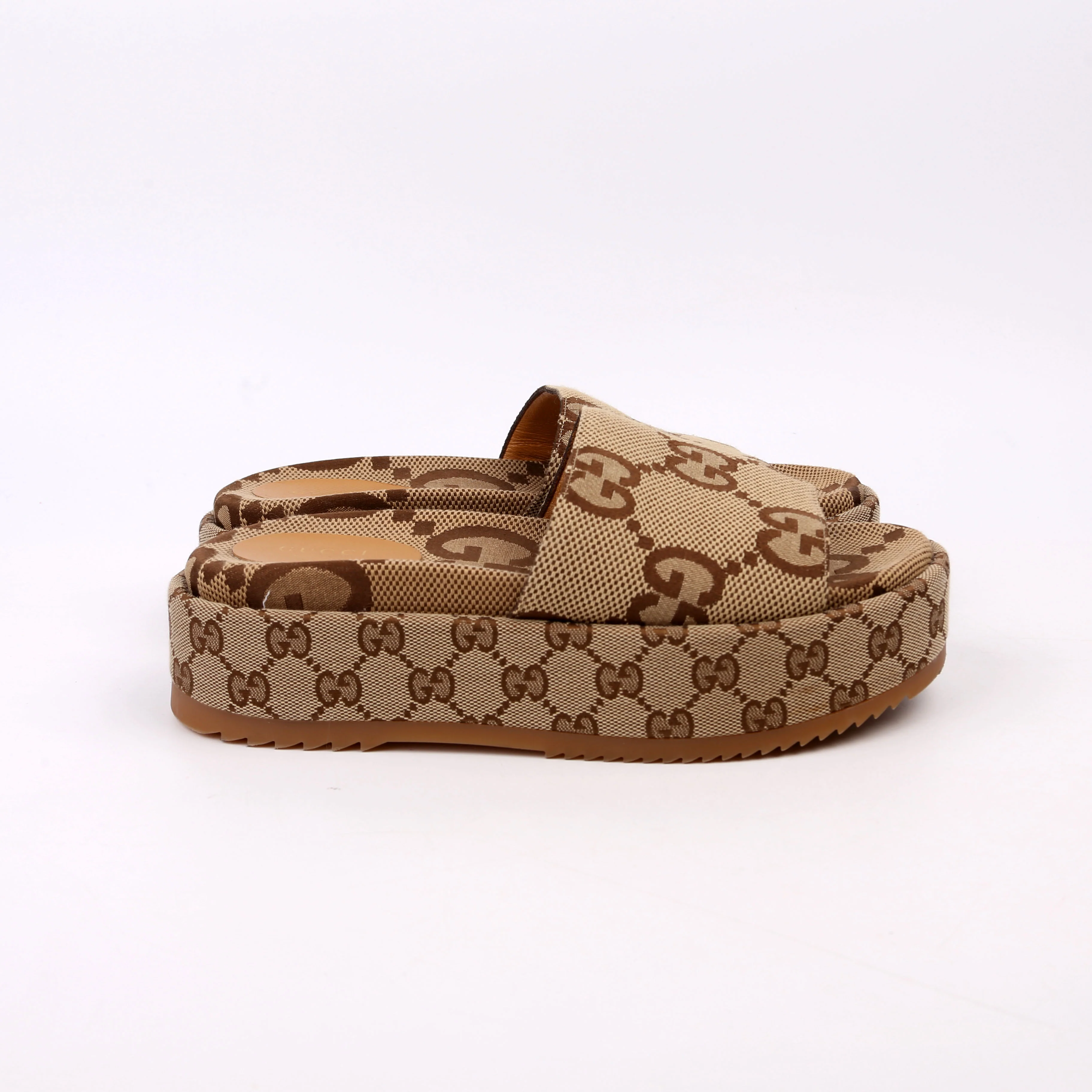 Jumbo GG Platform Slides Size 38 Brown - Image 3
