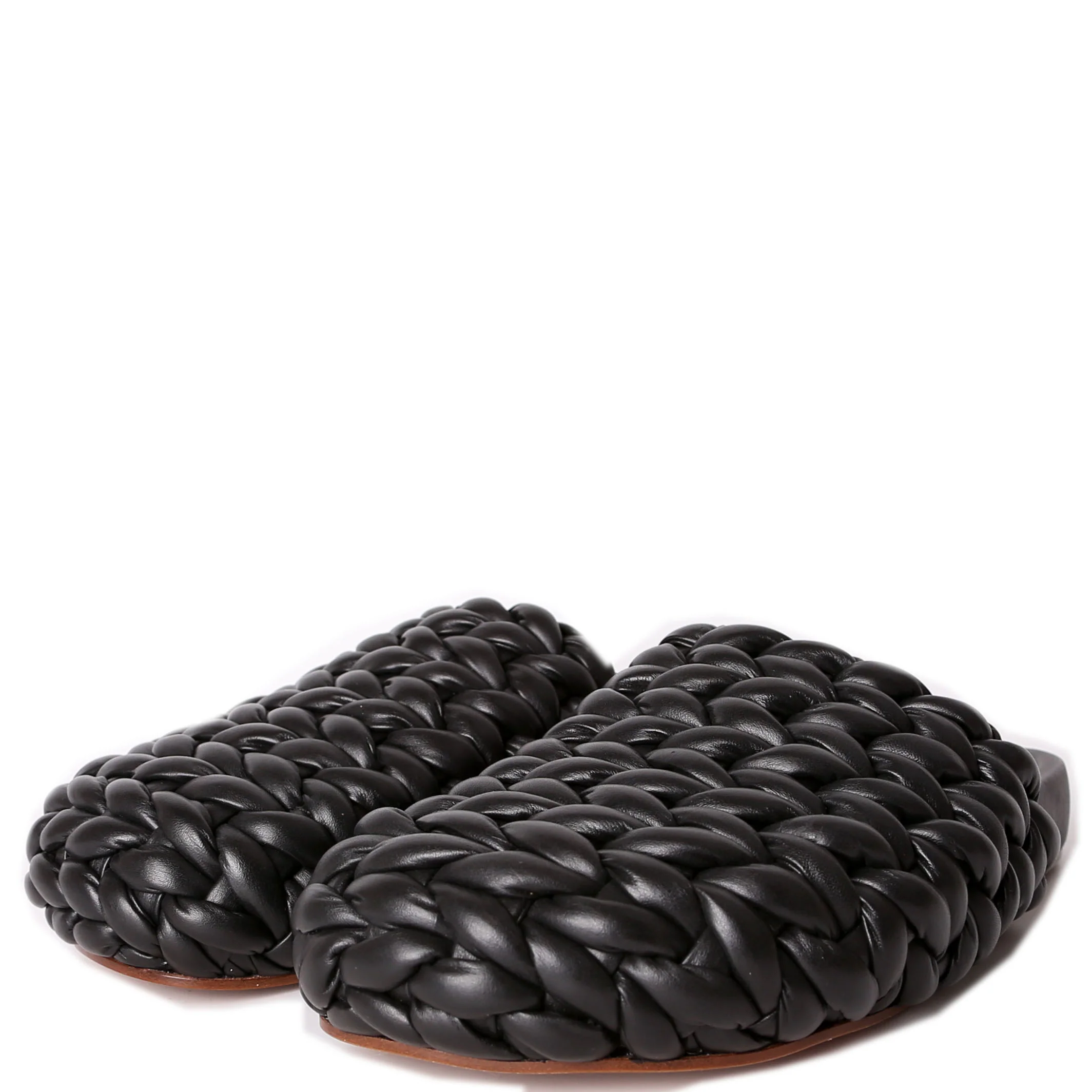 Kacey Leather Woven Mules Size 38