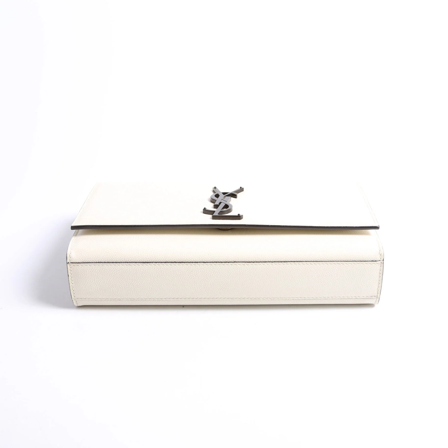 Kate Satchel Grain Medium 364021 White/Black - Image 3