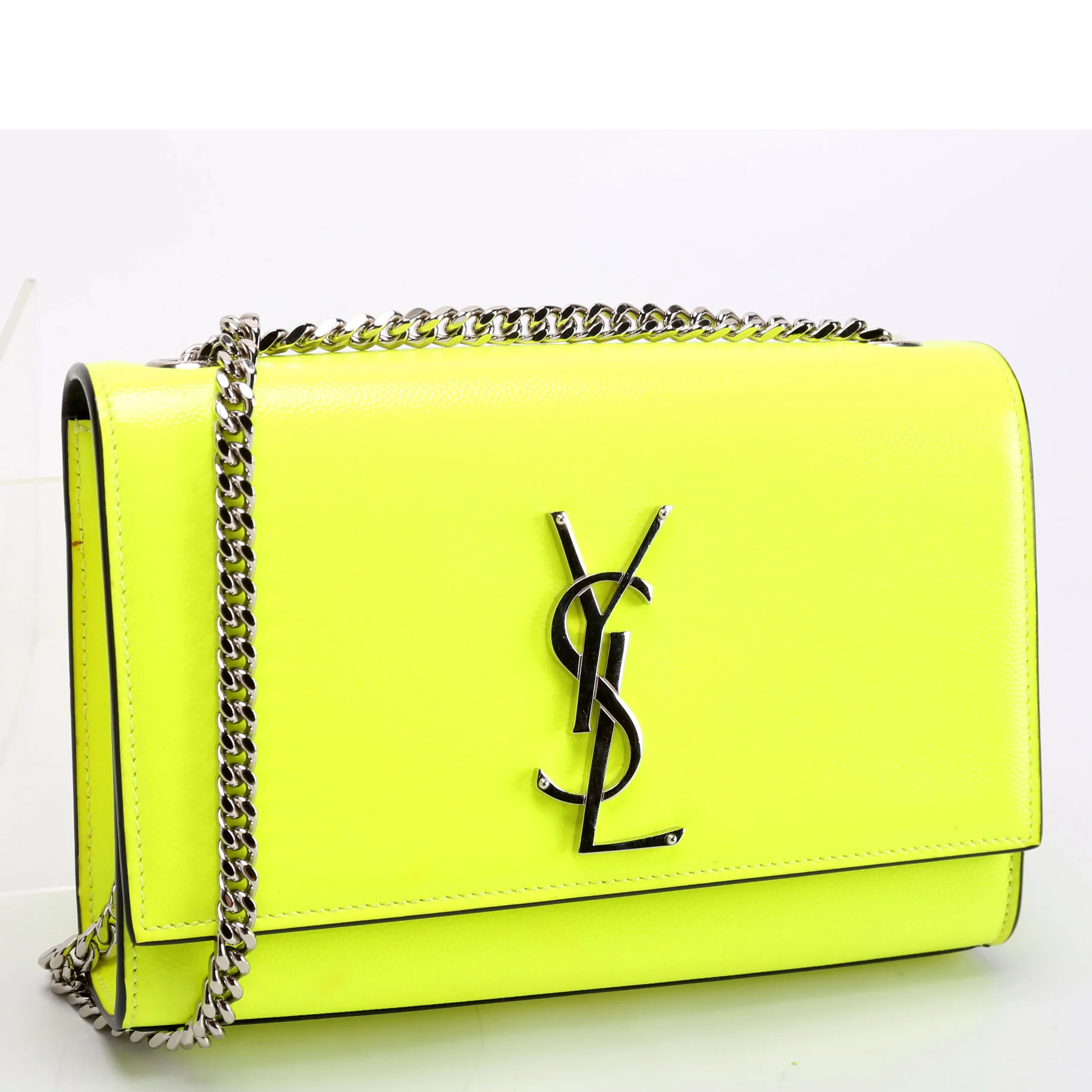 Kate Satchel Grain Small 354121/469390 Neon Yellow - Image 2