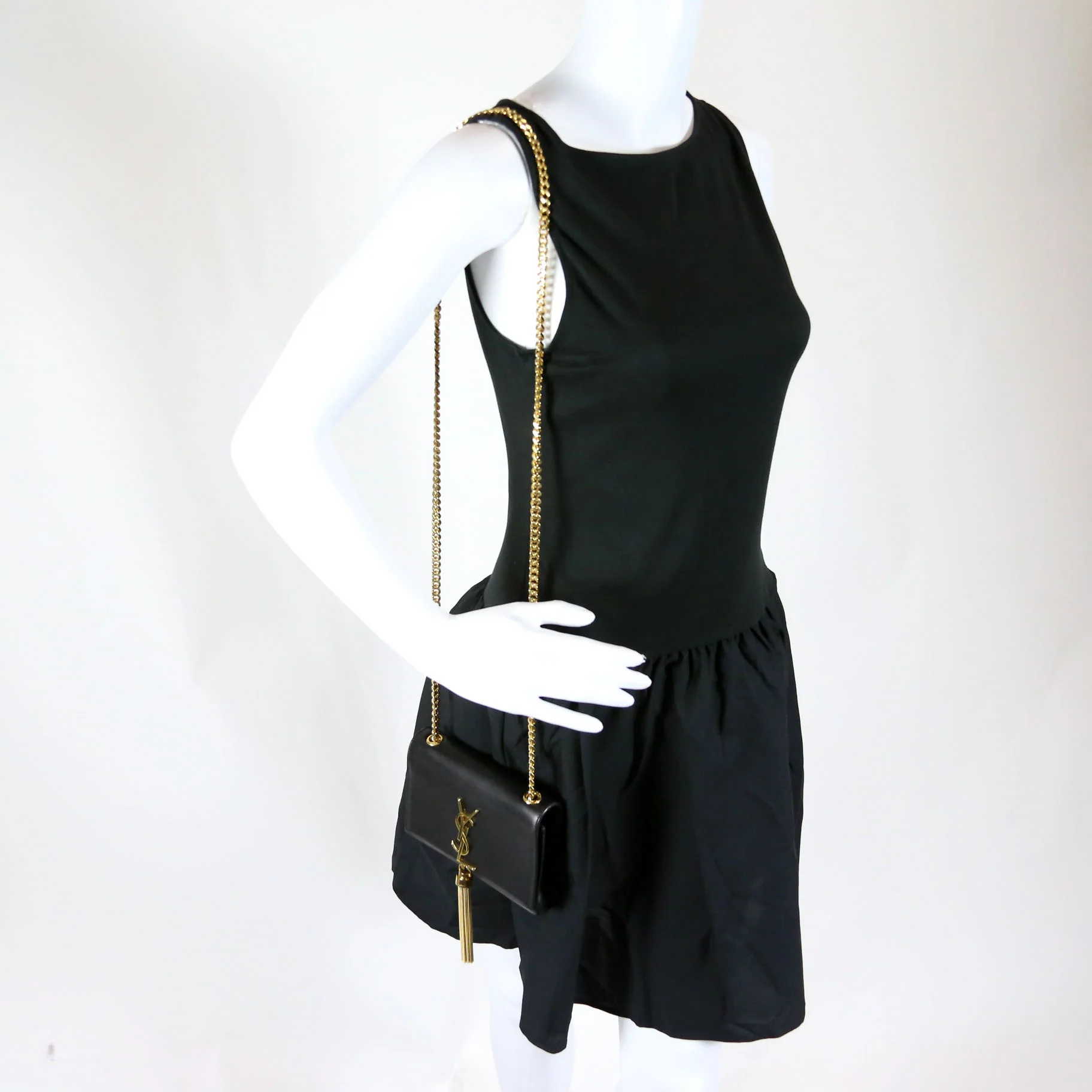 Kate Tassel Small 354120 Black/Gold - Image 10