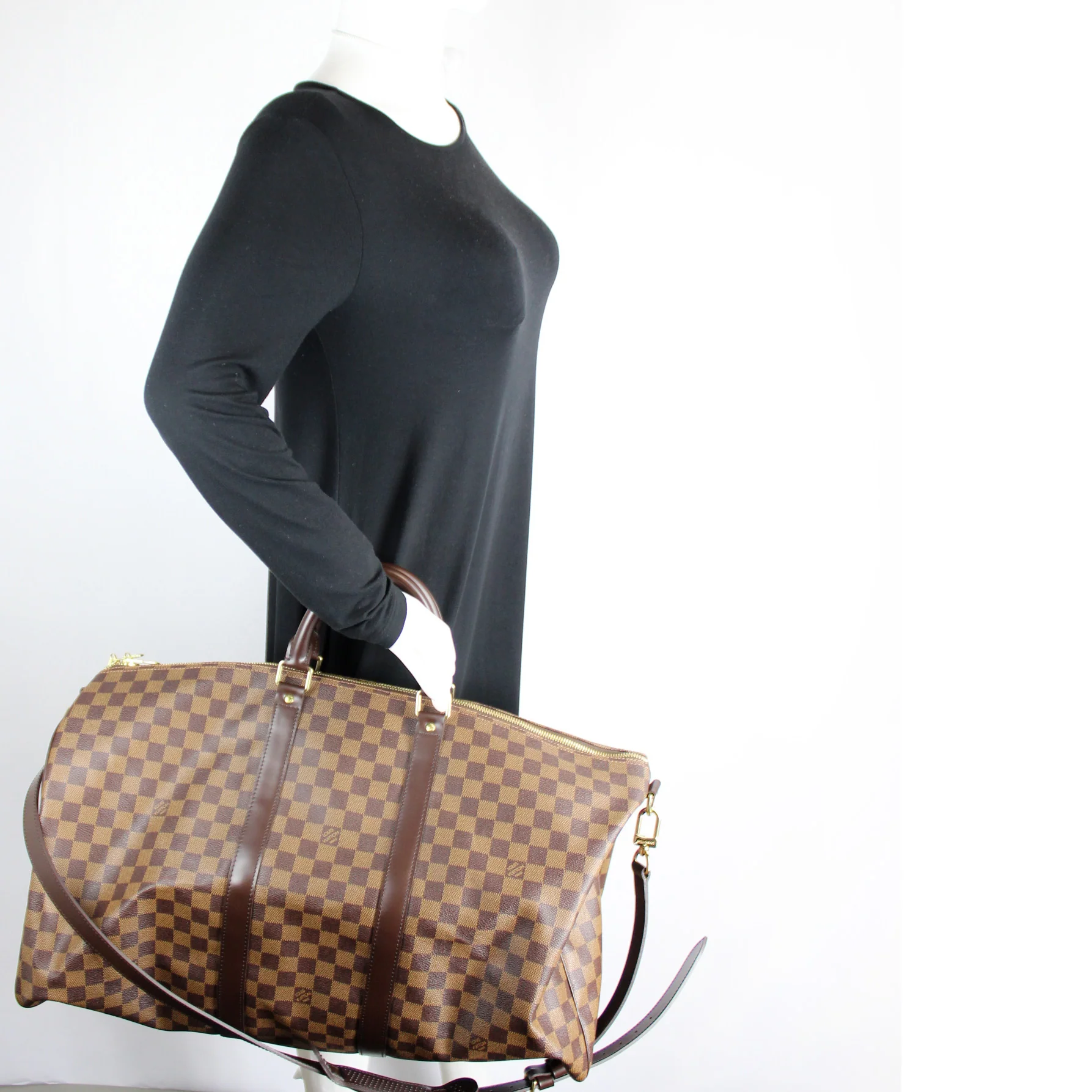 Keepall 55 Bandouliere Damier Ebene - Image 13