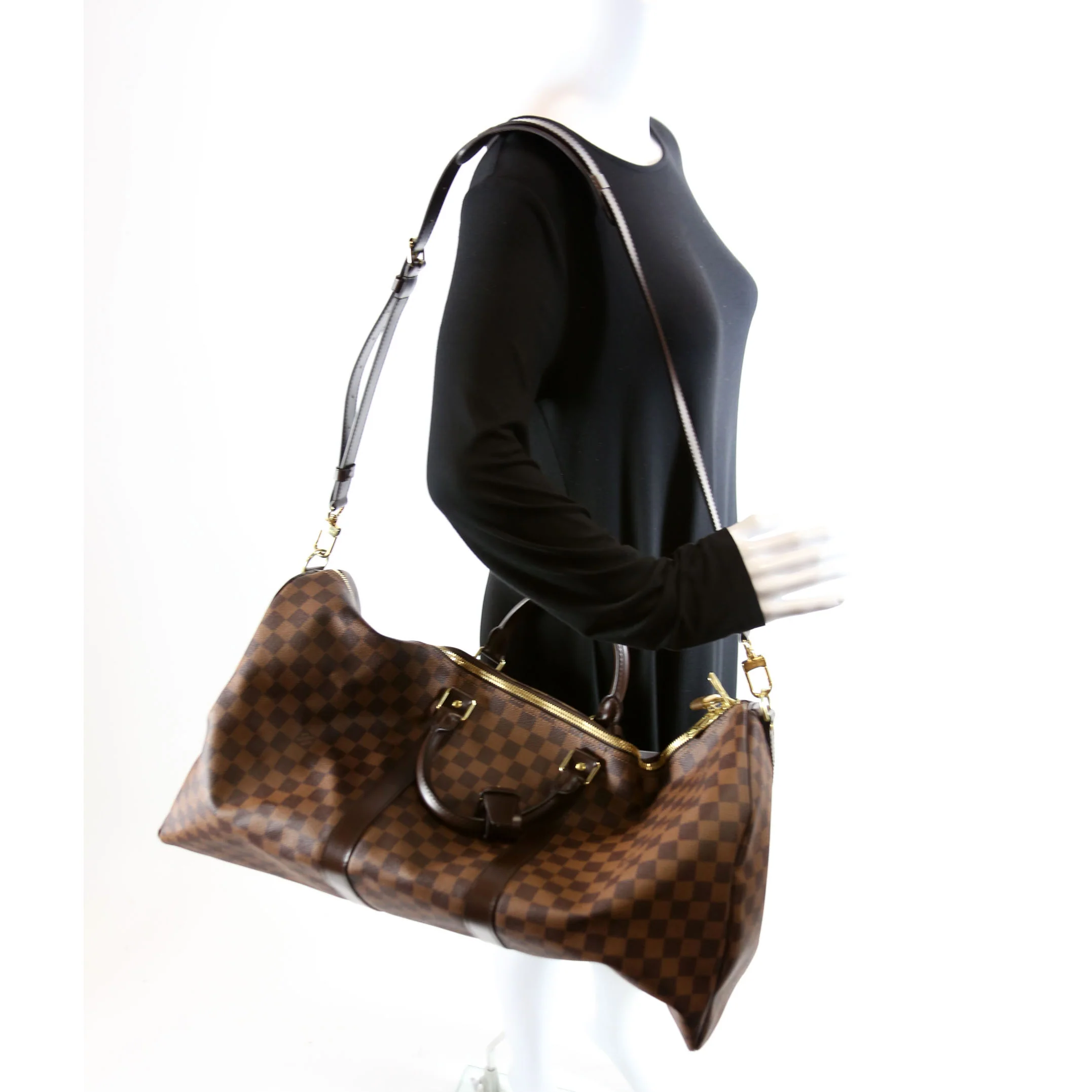Keepall 55 Damier Ebene Bandouliere - Image 10