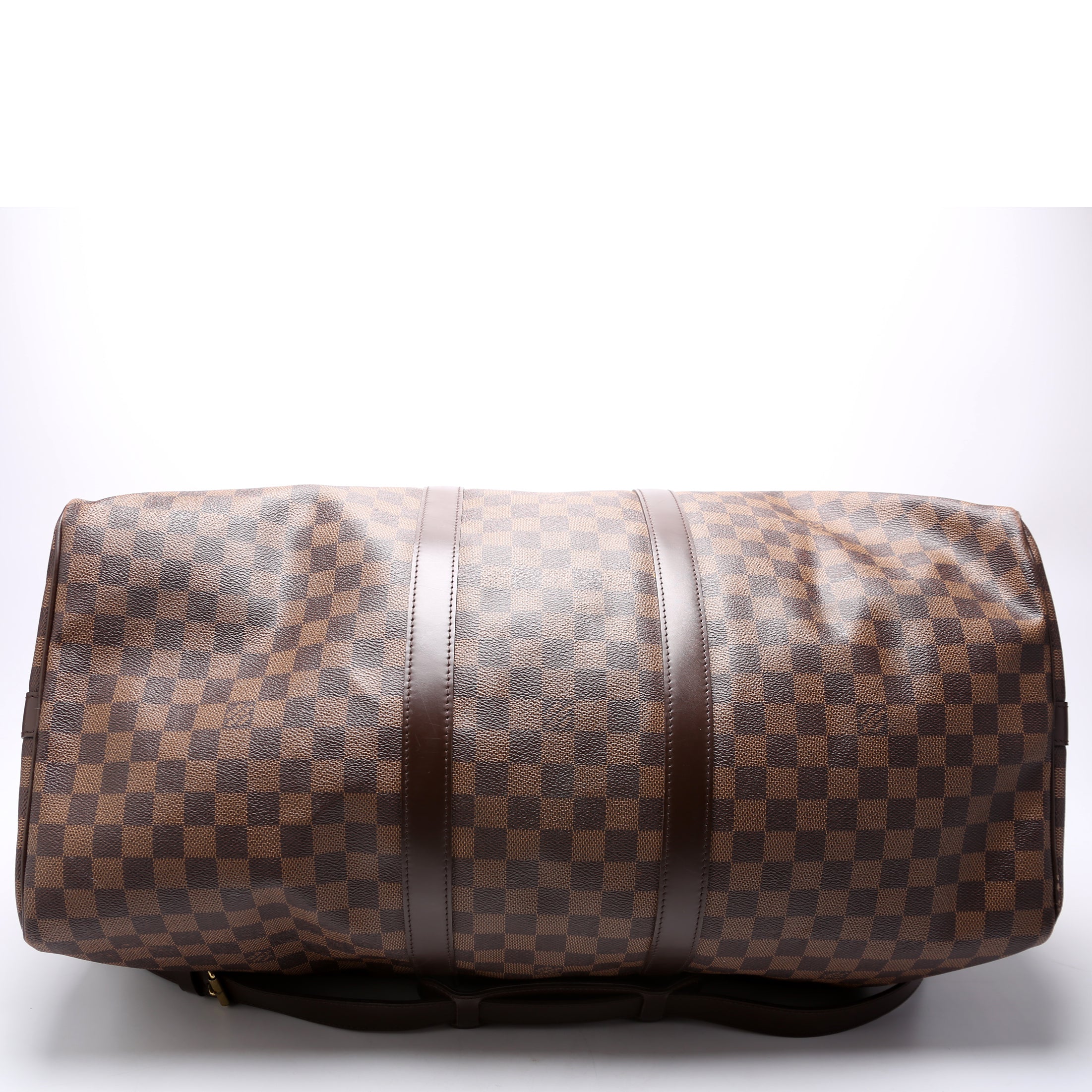 Keepall 55 Damier Ebene with Strap - Image 4