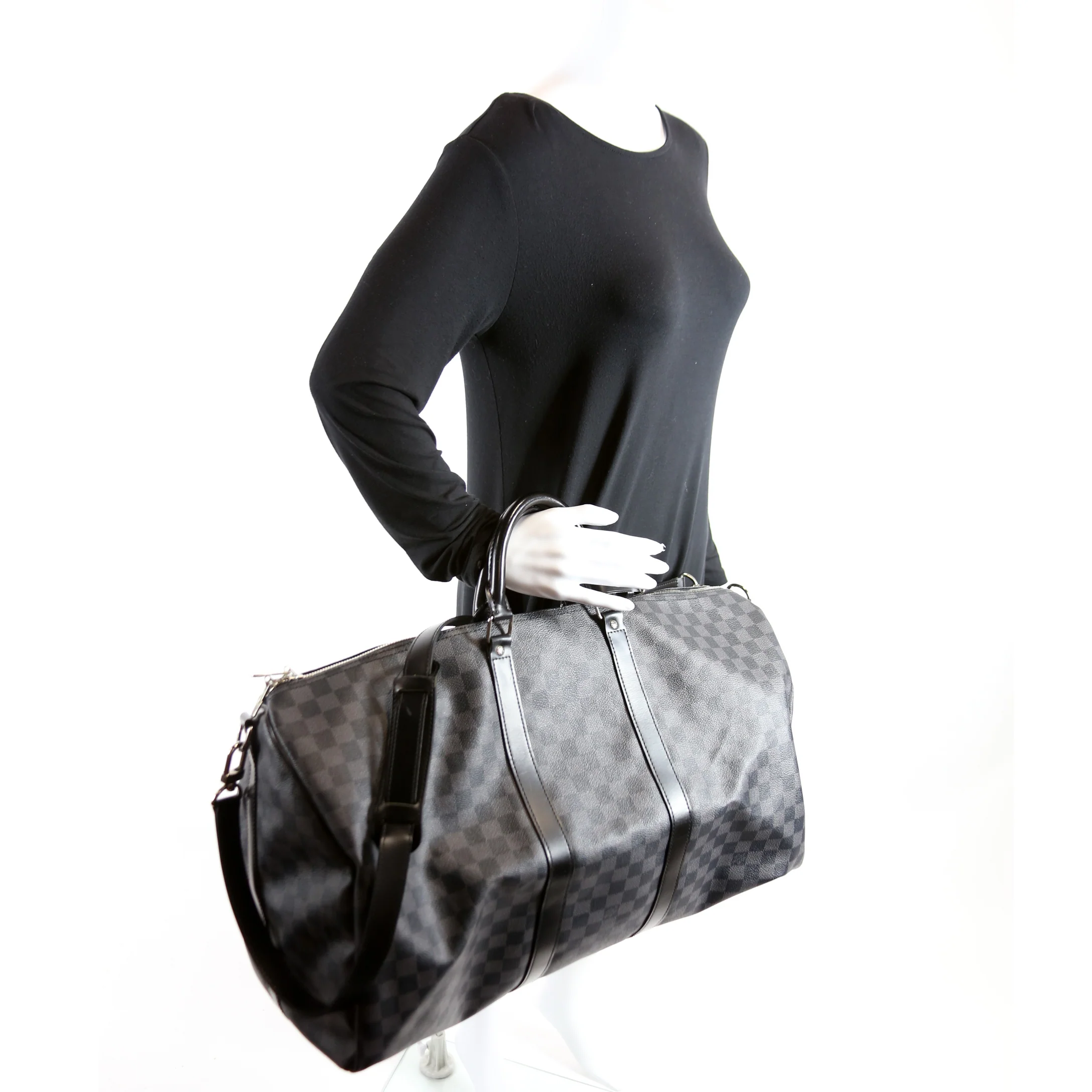 Keepall 55 Graphite with Strap - Image 13